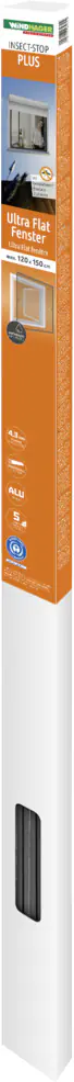 Windhager FliegenschutzFenster Ultra Flat 120 x 150 cm schwarz/anthrazit