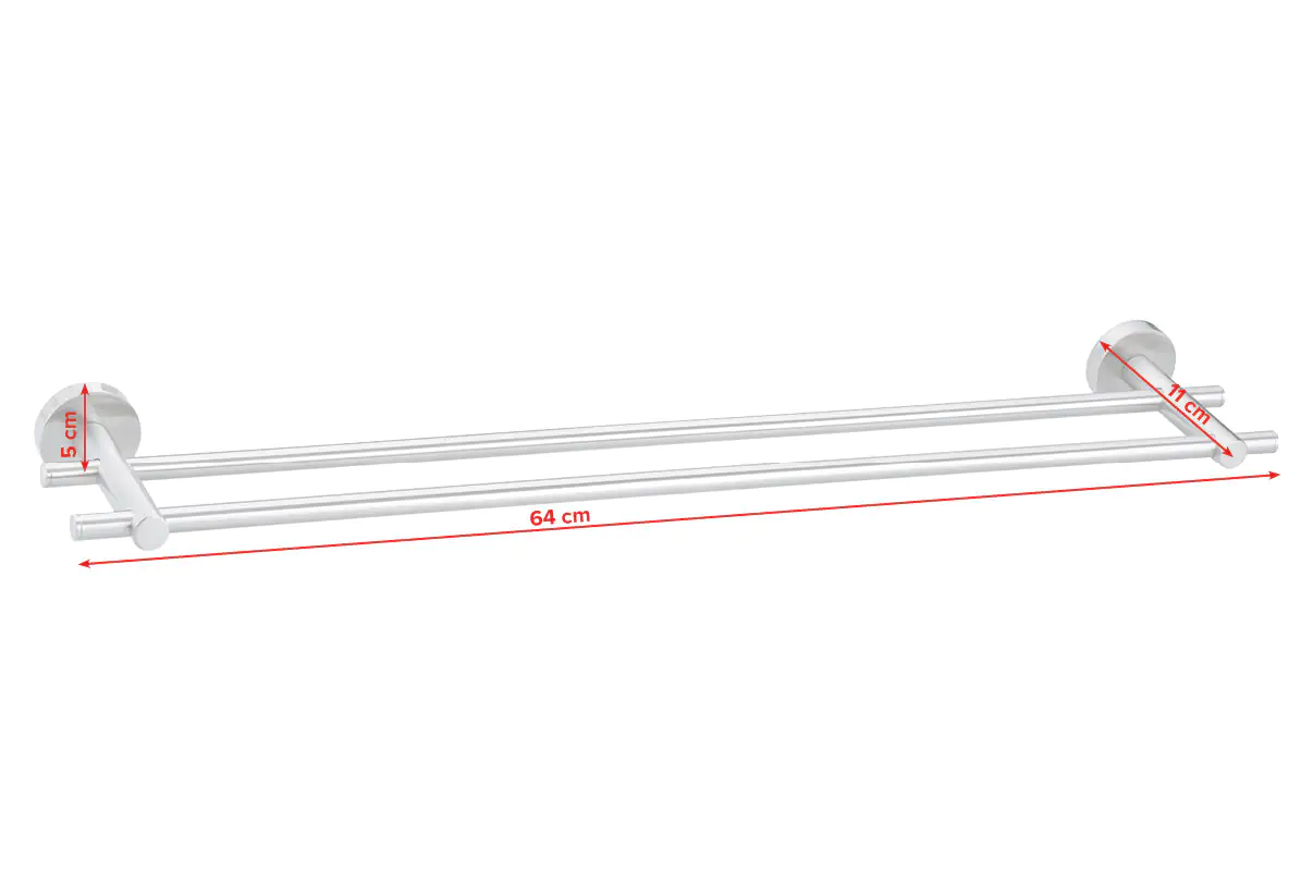 tesa Moon Handtuchstange edelstahl zweiarmig 