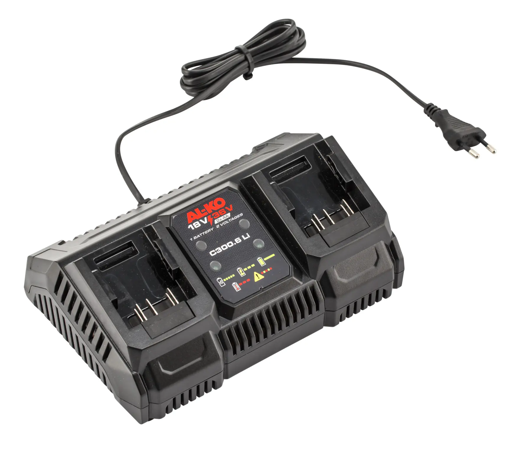  AL-KO Doppel-Ladegerät C300.6 Li für 18 V und 18/36 V Li-Ion Akkus