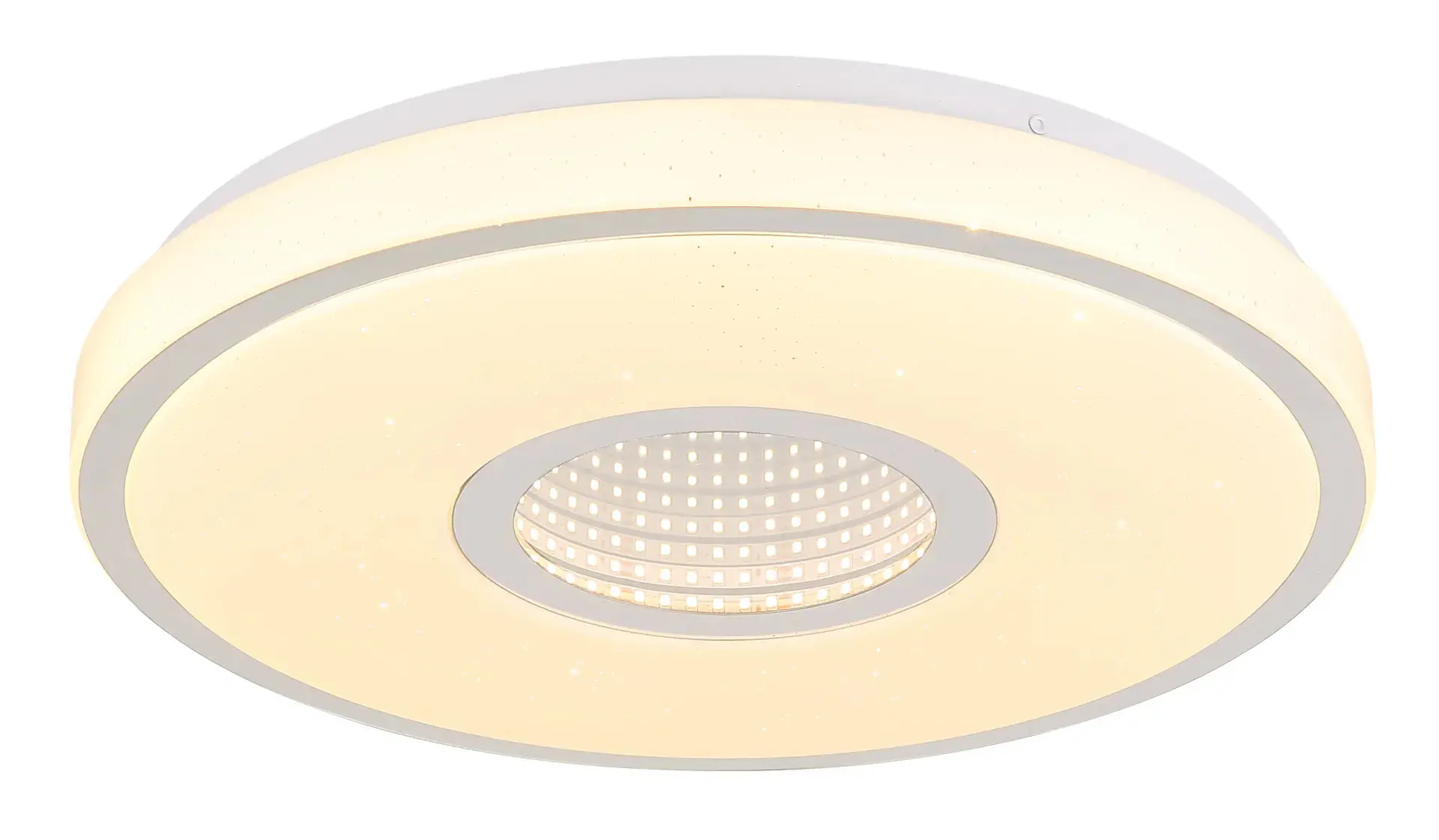 Globo LED-Deckenleuchte Astania 24 W warmweiß Ø 38 cm weiß Chromring