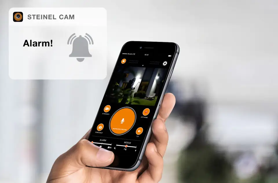 Steinel Strahler XLED CAM1 S Anthrazit mit Bewegungsmelder und Kamera
