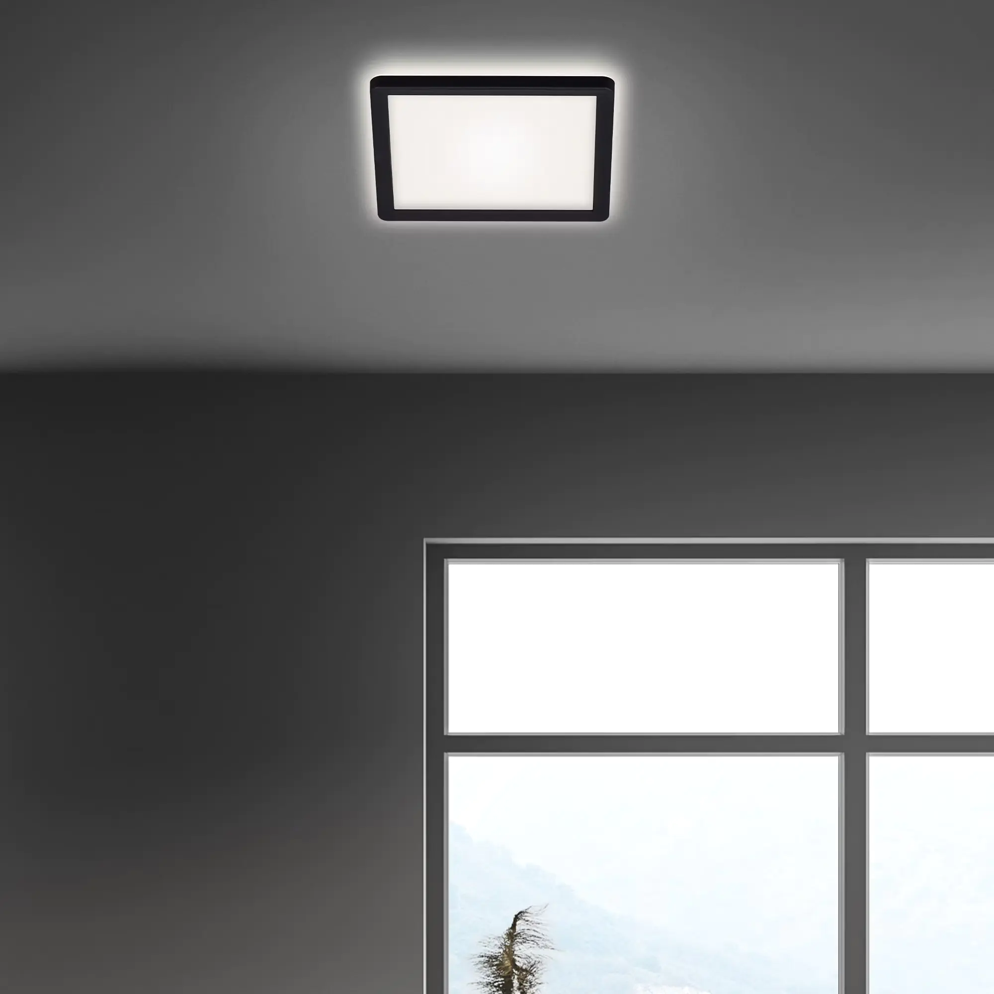 Briloner LED Panel Slim 19 cm, schwarz, utraflach Briloner LED Panel Slim 19 cm, schwarz, utraflach