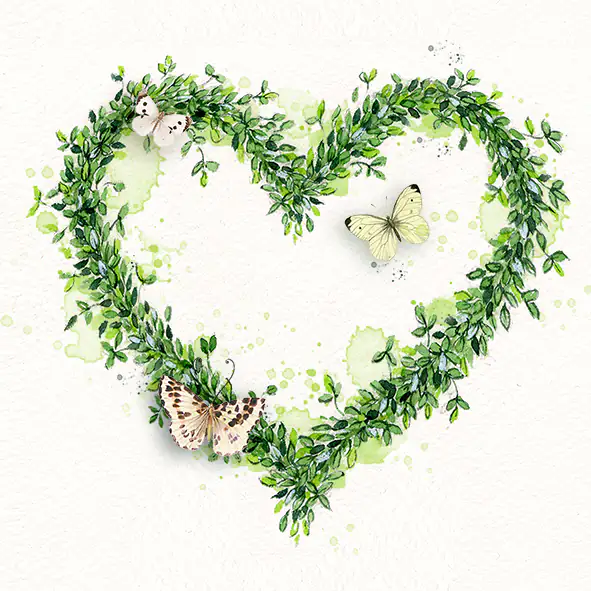 Braun & Company Servietten Motiv Green Dream 33 x 33 cm - 20er Pack