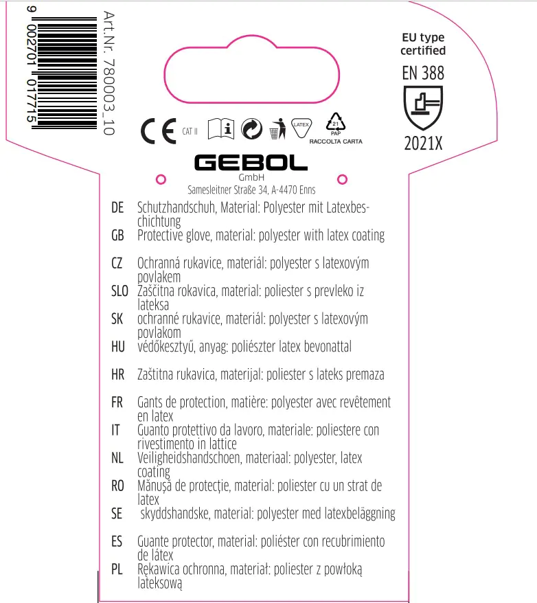 Gebol Handschuh Salvia  