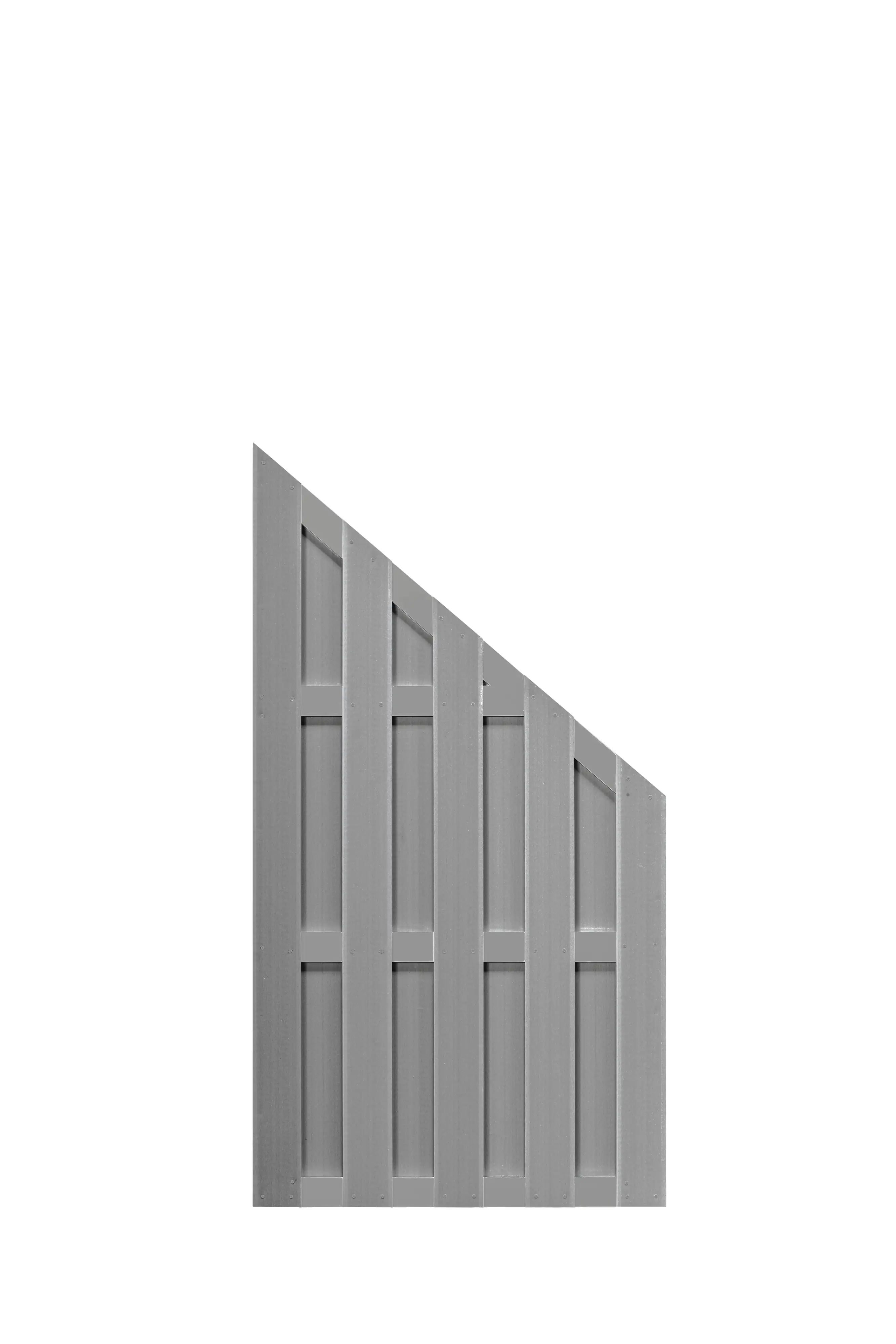 elephant WPC-Sichtschutzzaun Color Line Schrägelement grau 90 x 180 cm