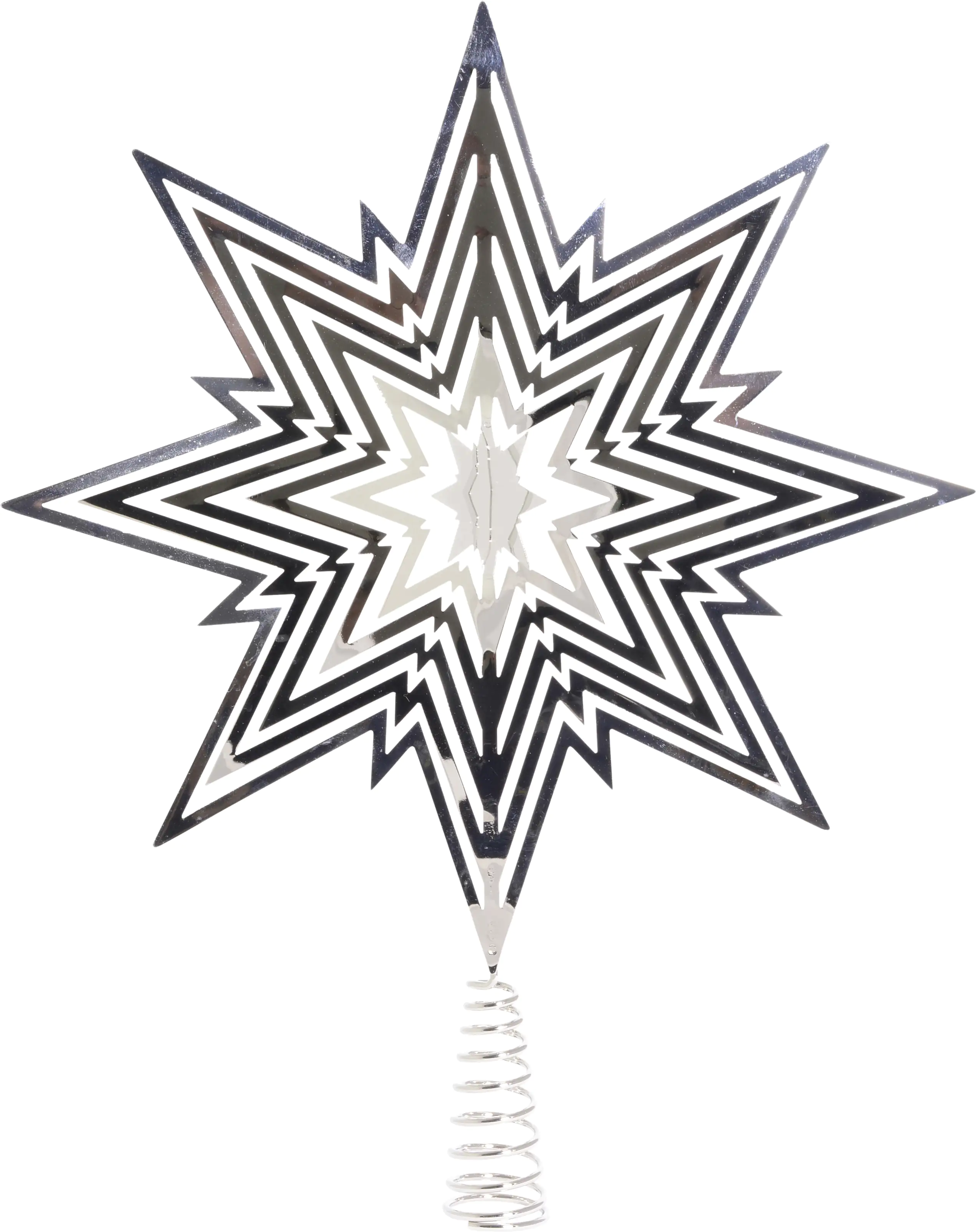 Riffelmacher Baumspitze Metall silber 33 cm