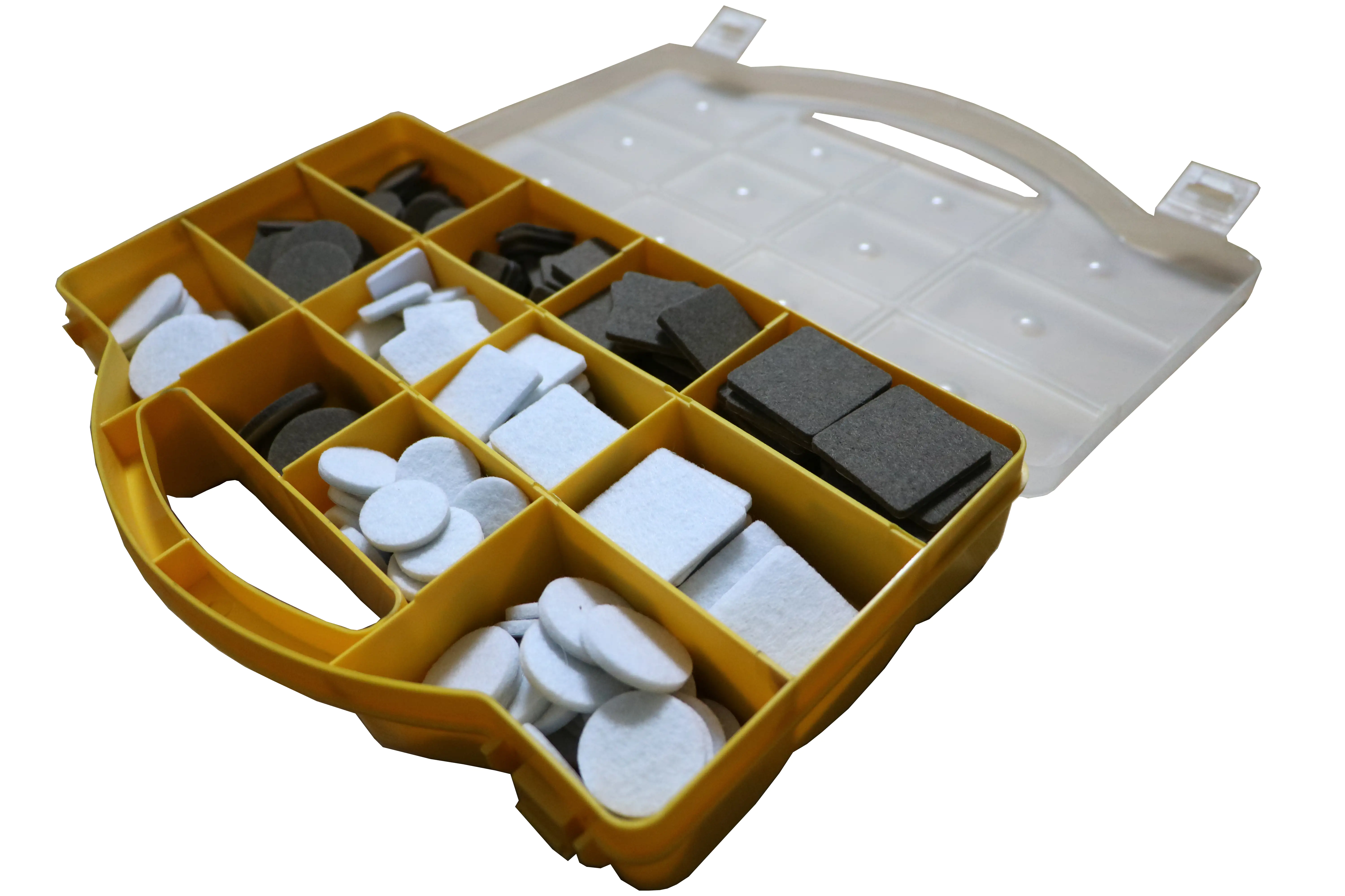 TrendLine Filzgleiter-Sortimentskasten weiß-braun 275-Stück