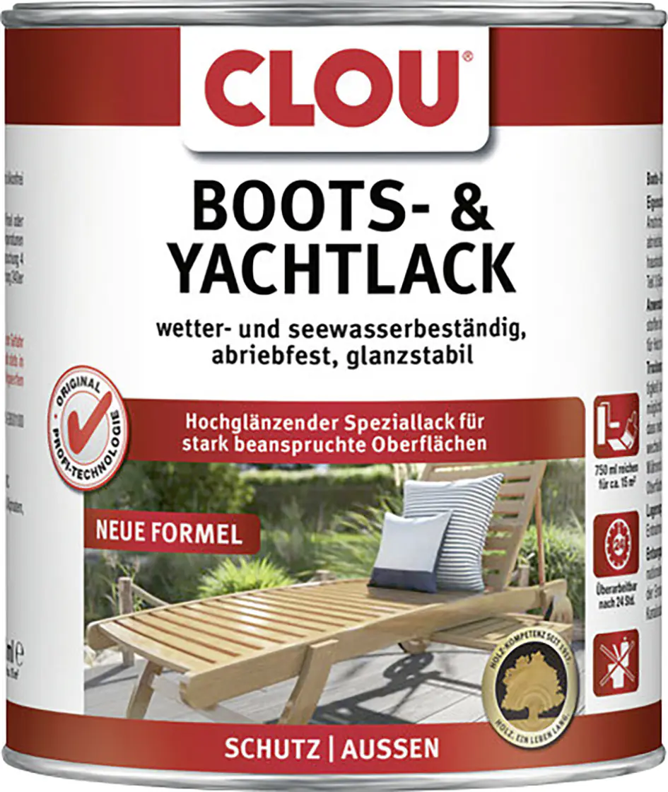 Clou Boots- & Yachtlack 750 ml transparent glänzend Clou Boots- & Yachtlack 750 ml transparent glänzend