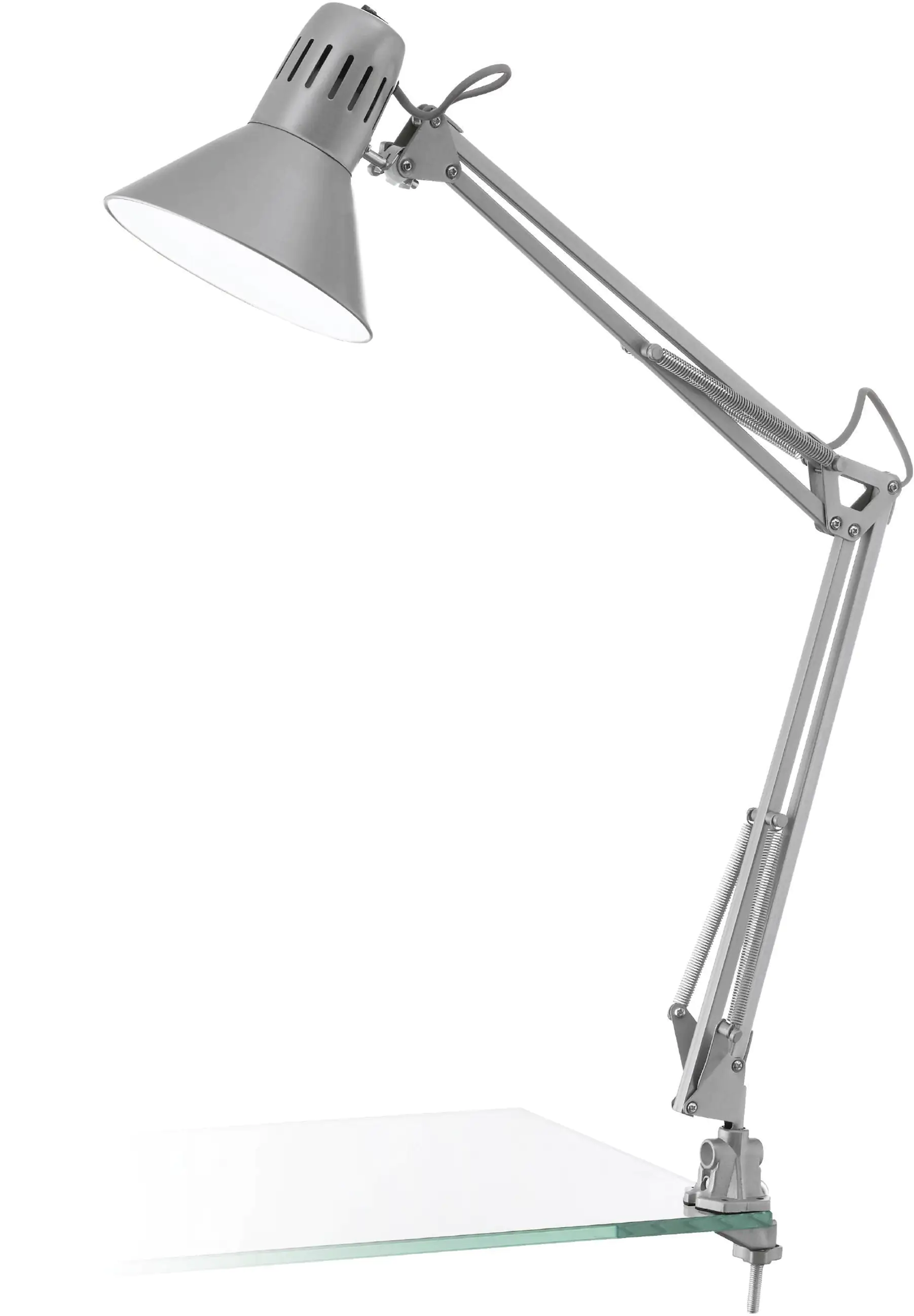 Eglo Klemm-Tischleuchte Firmo silber 73 cm E27