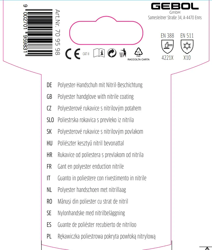 Gebol Handschuh Multi Flex Winter  