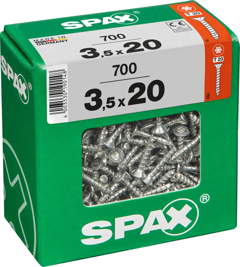 Spax Universalschrauben 3.5 x 20 mm TX 20 - 700 Stk.
