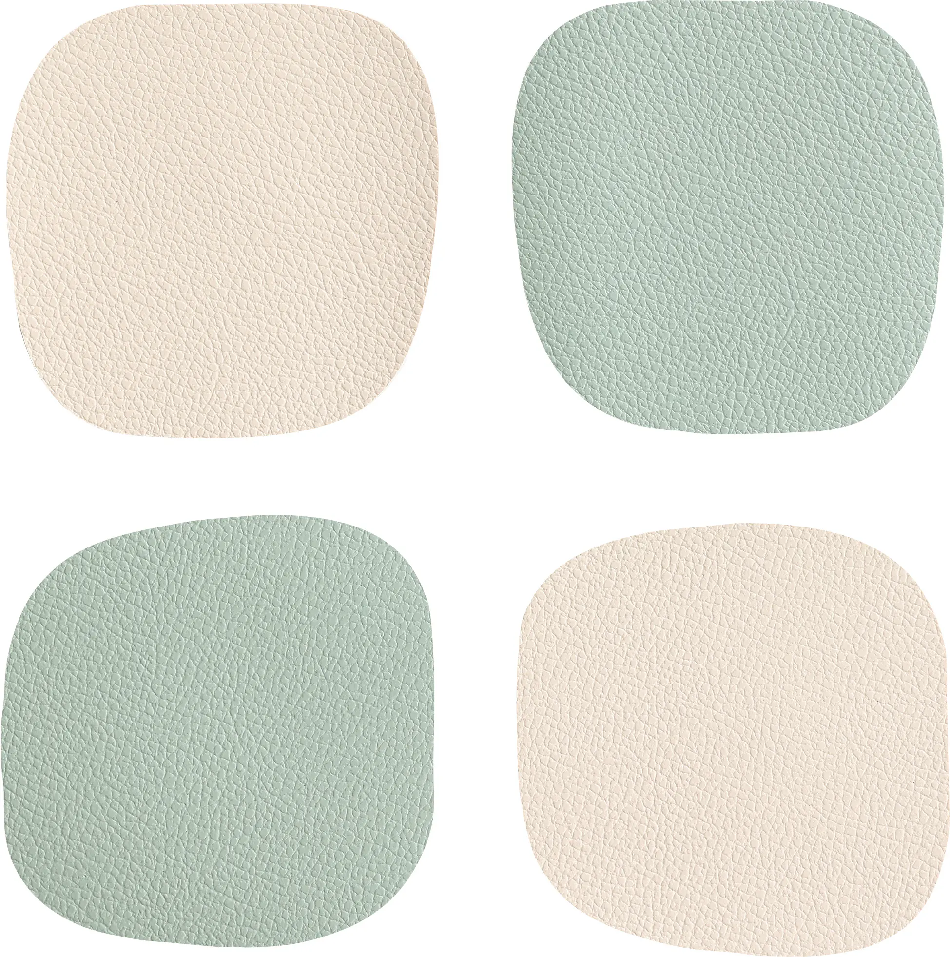 Vinanivao Untersetzer 10 x 10 cm grün/weiss 4er-Set