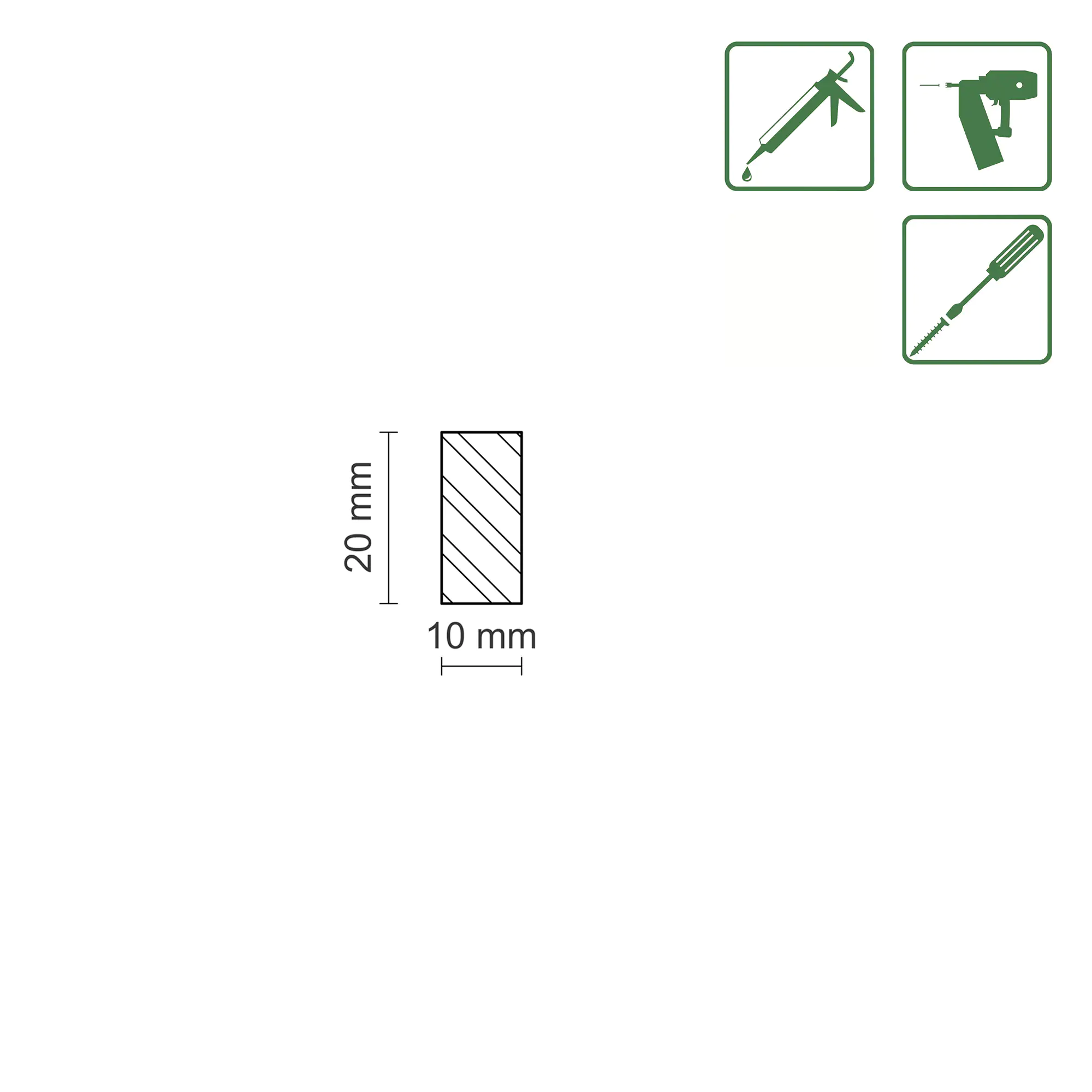 FN Neuhofer Flachleiste 210 cm 20 x 10 mm Buche