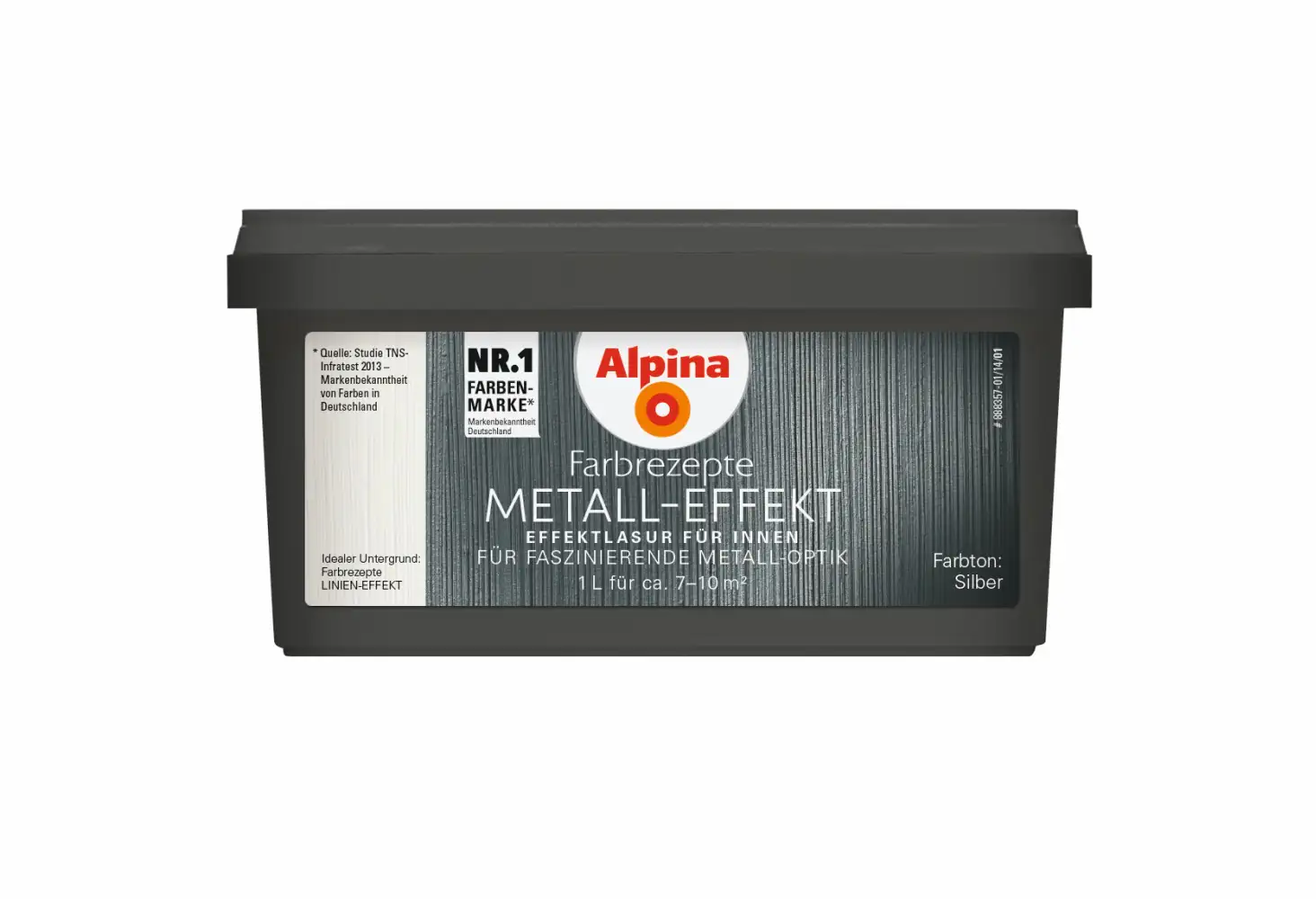 Alpina Innenfarbe 1 L silber, metallisch-glänzend