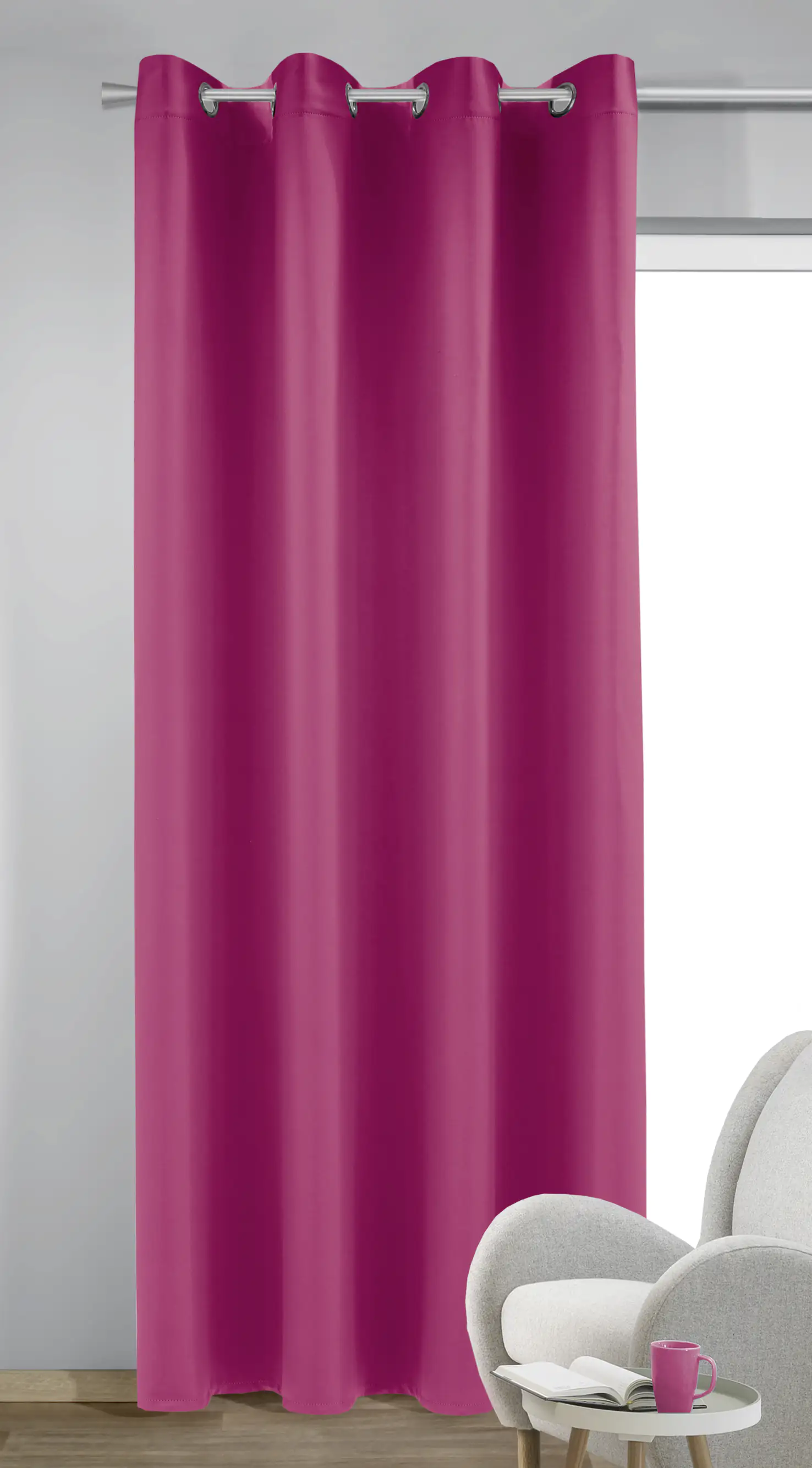 Neusser Collection Ösenschal Blackout Mia magenta, 140 x 245 cm