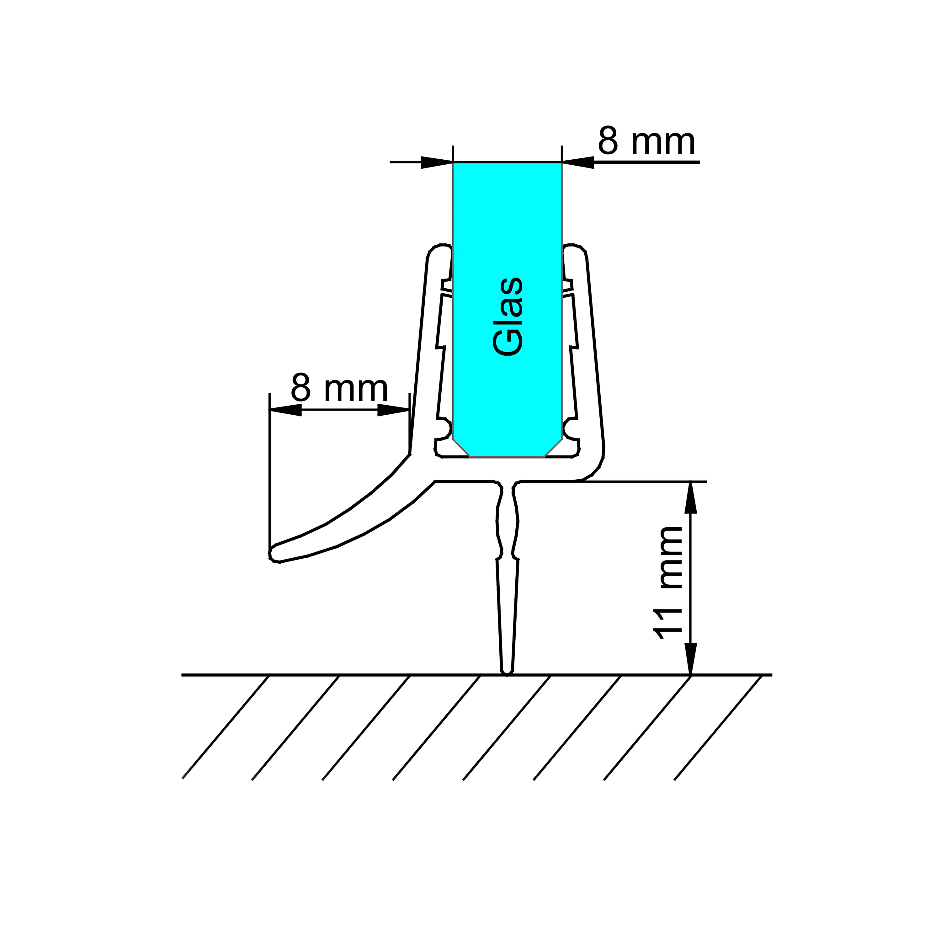 Schulte Wasserabweisprofil Länge: 100 cm