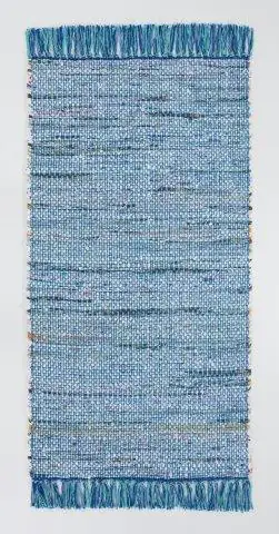 4002398909909 Alabama Fleckerlteppich Frida blau, 60 x 120 cm