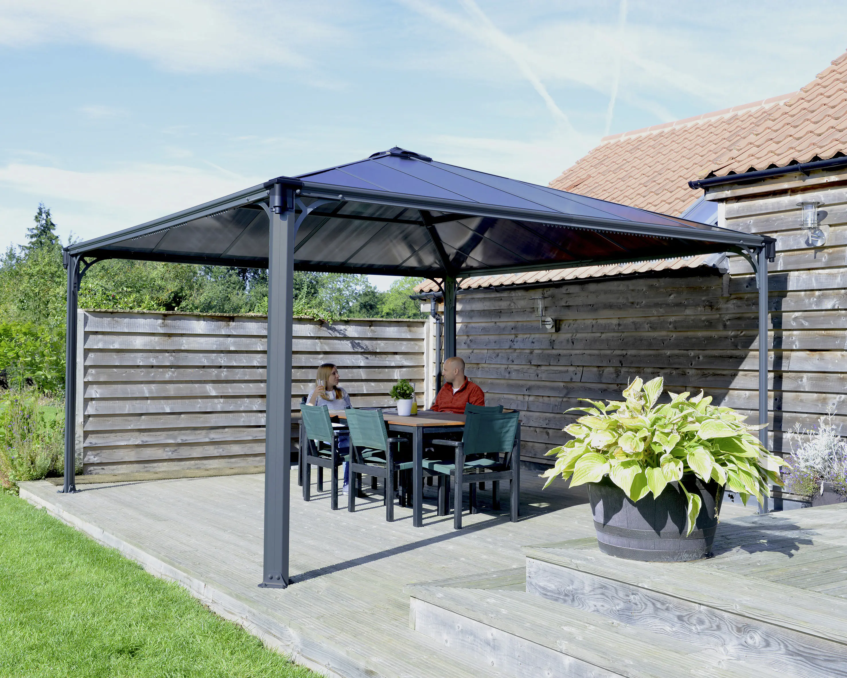 Canopia Pavillon Palermo 4300 429 x 429 cm, anthrazit-grau