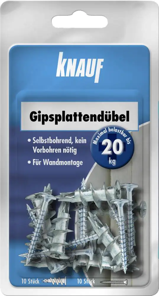 Knauf Gipskartondübel  37 mm - 10 Stück Knauf Gipskartondübel  37 mm - 10 Stück