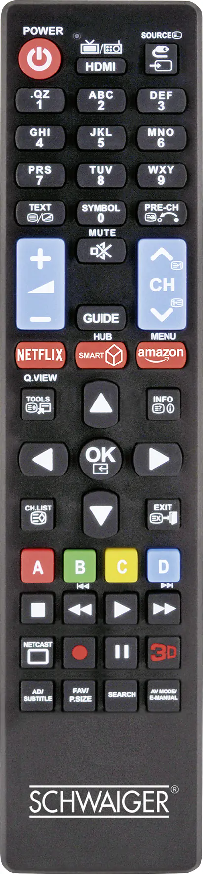 Schwaiger 5 IN 1 Ersatzfernbedienung