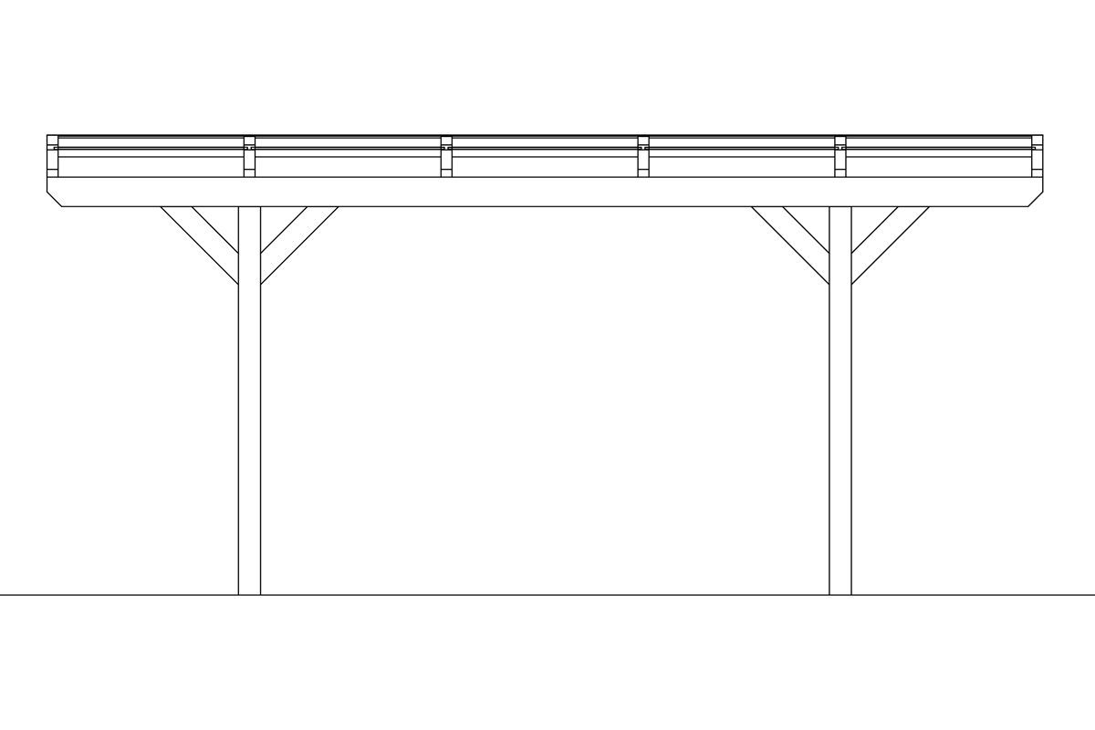 4018211013739_04 SKAN HOLZ Carport Odenwald 428 x 541 cm, lasiert in Nussbaum