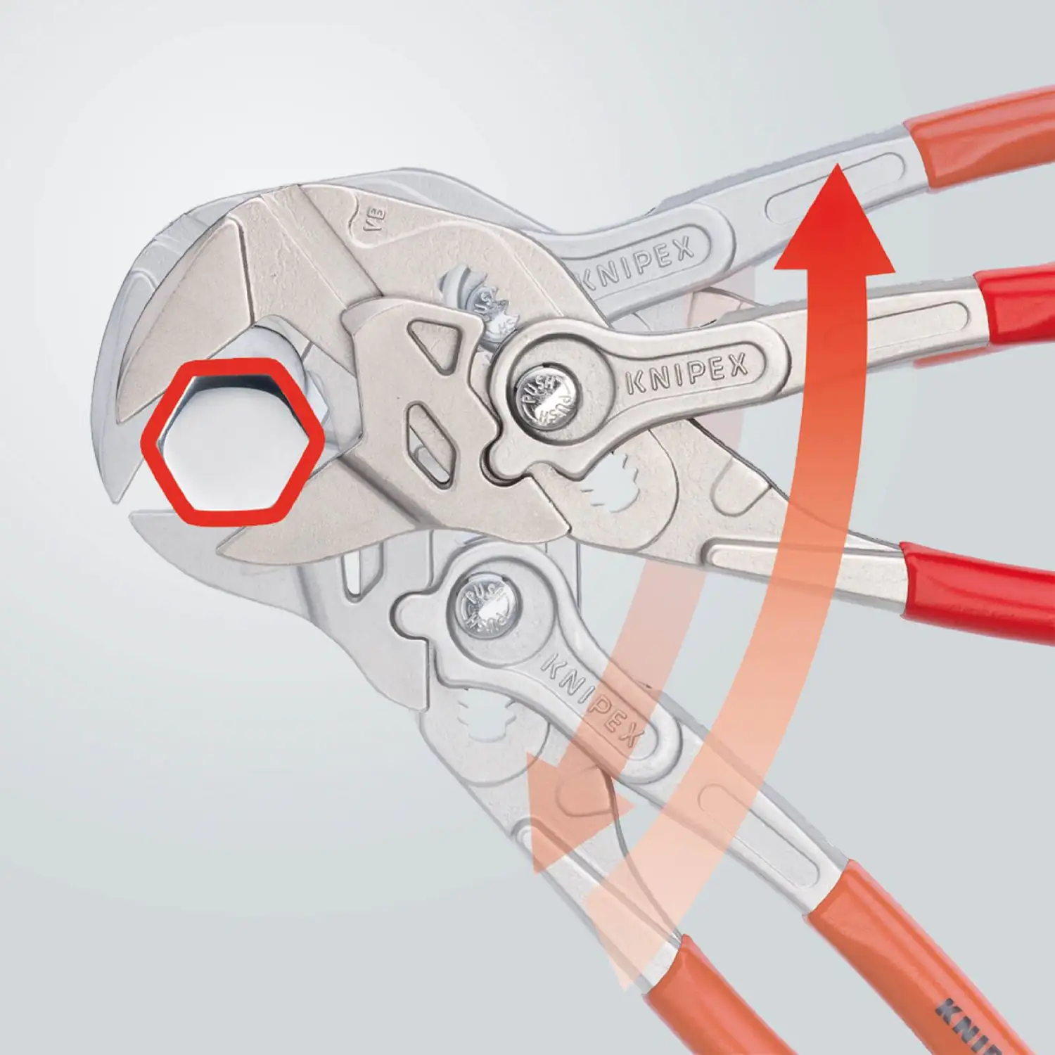 Knipex Zangenschlüssel vernickelt Mehrkomponenten-Hülle Knipex Zangenschlüssel vernickelt Mehrkomponenten-Hülle