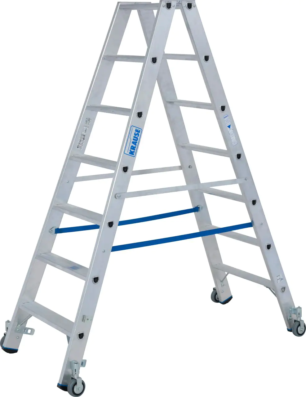 4009199124852_2 Krause Aluminium-Doppelleiter STABILO fahrbar 3,20 m