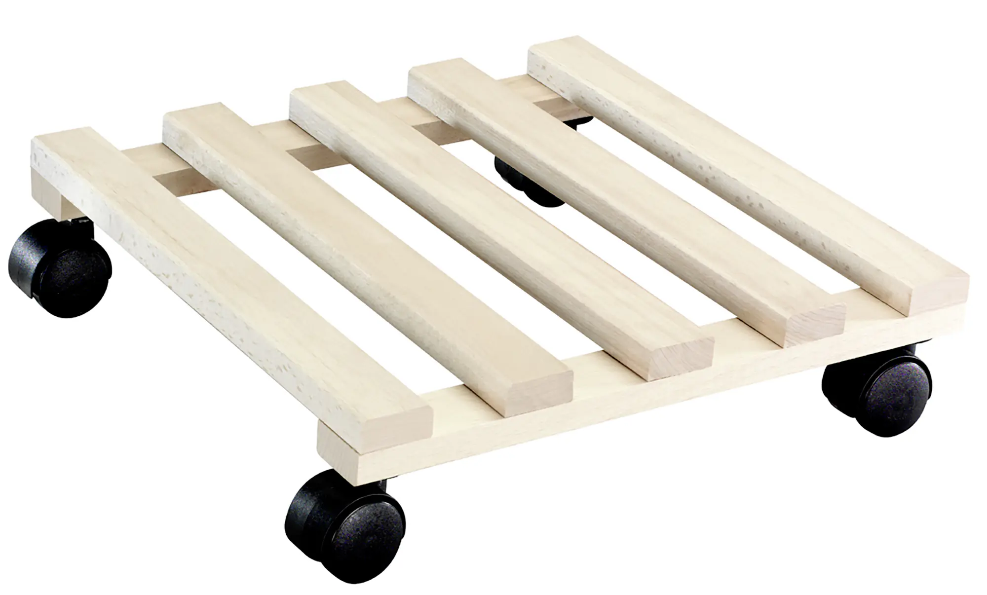 WAGNER Pflanzenroller Buche eckig 34 x 34 cm Tragkraft bis max. 150 kg