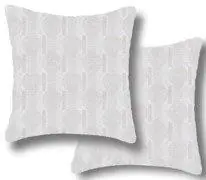 Sehlbach Kissen Jacquard Leinenoptik beige 45 x 45 cm