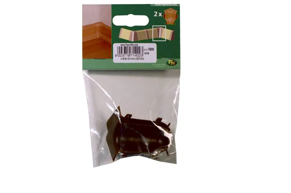 Inneneck für Kunststoffleiste KU.050 nussbaum