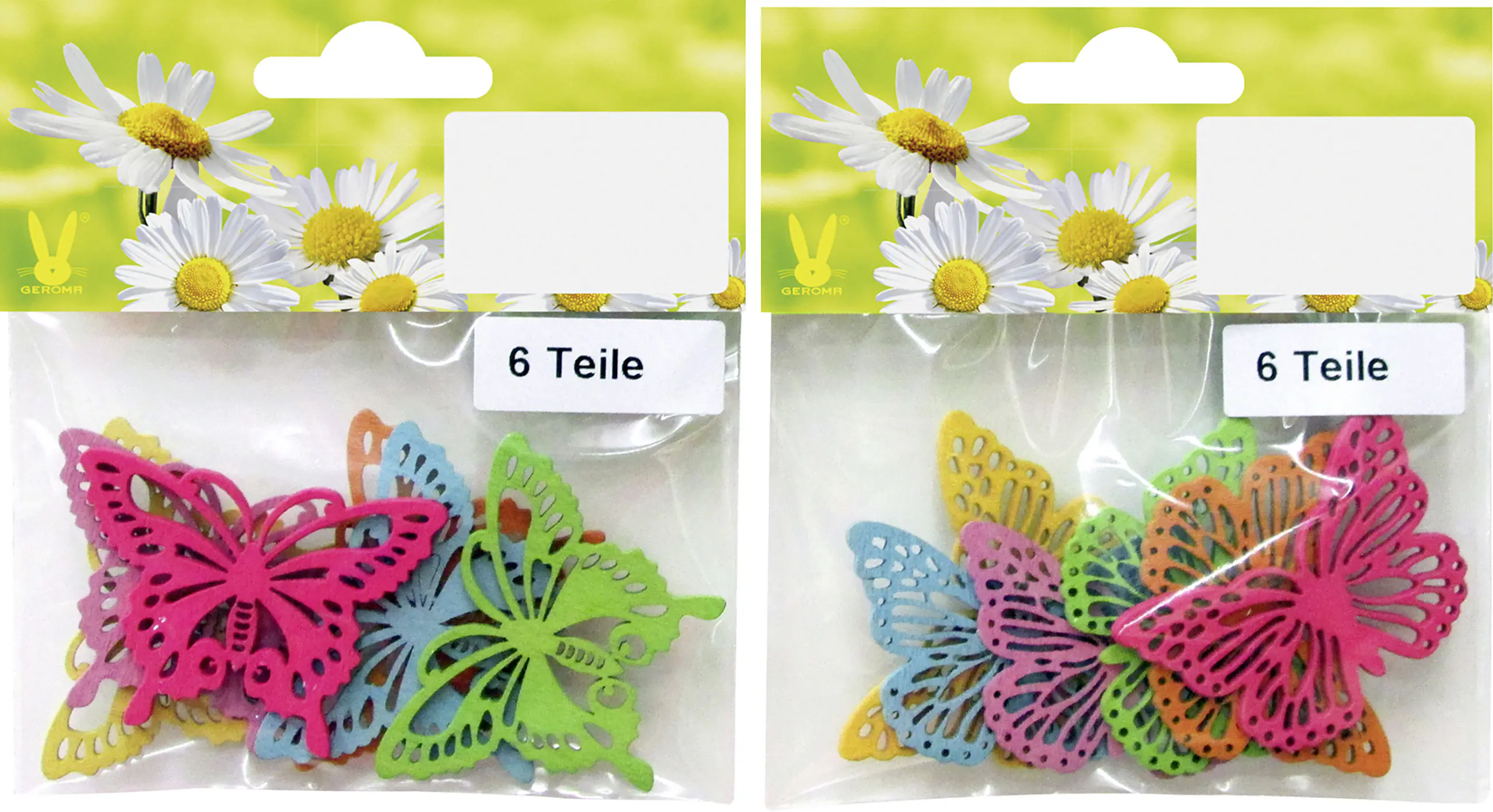 Streudeko Schmetterlinge Holz bunt