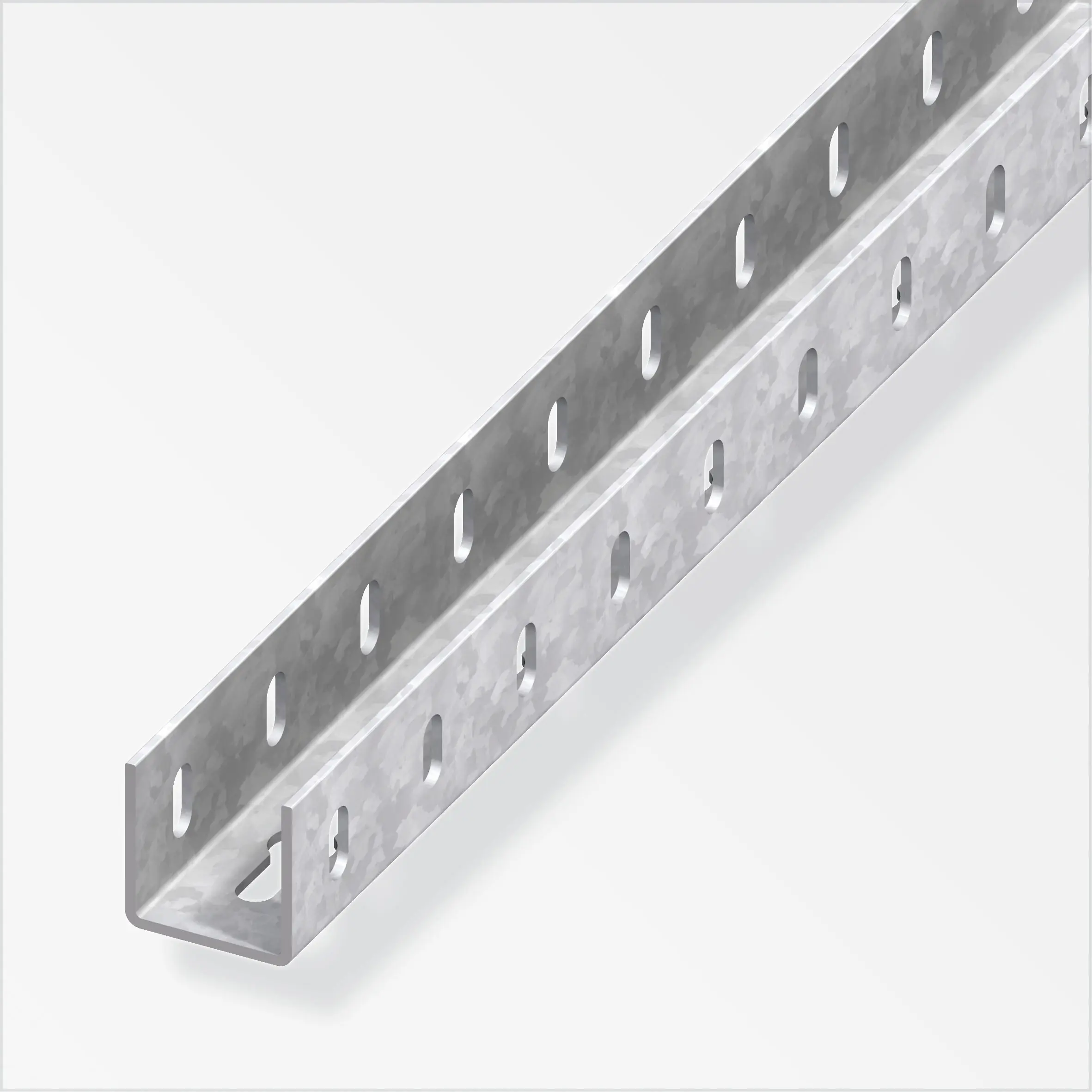 alfer U-Profil 1 m, 35.5 x 1.5 mm Stahl verzinkt