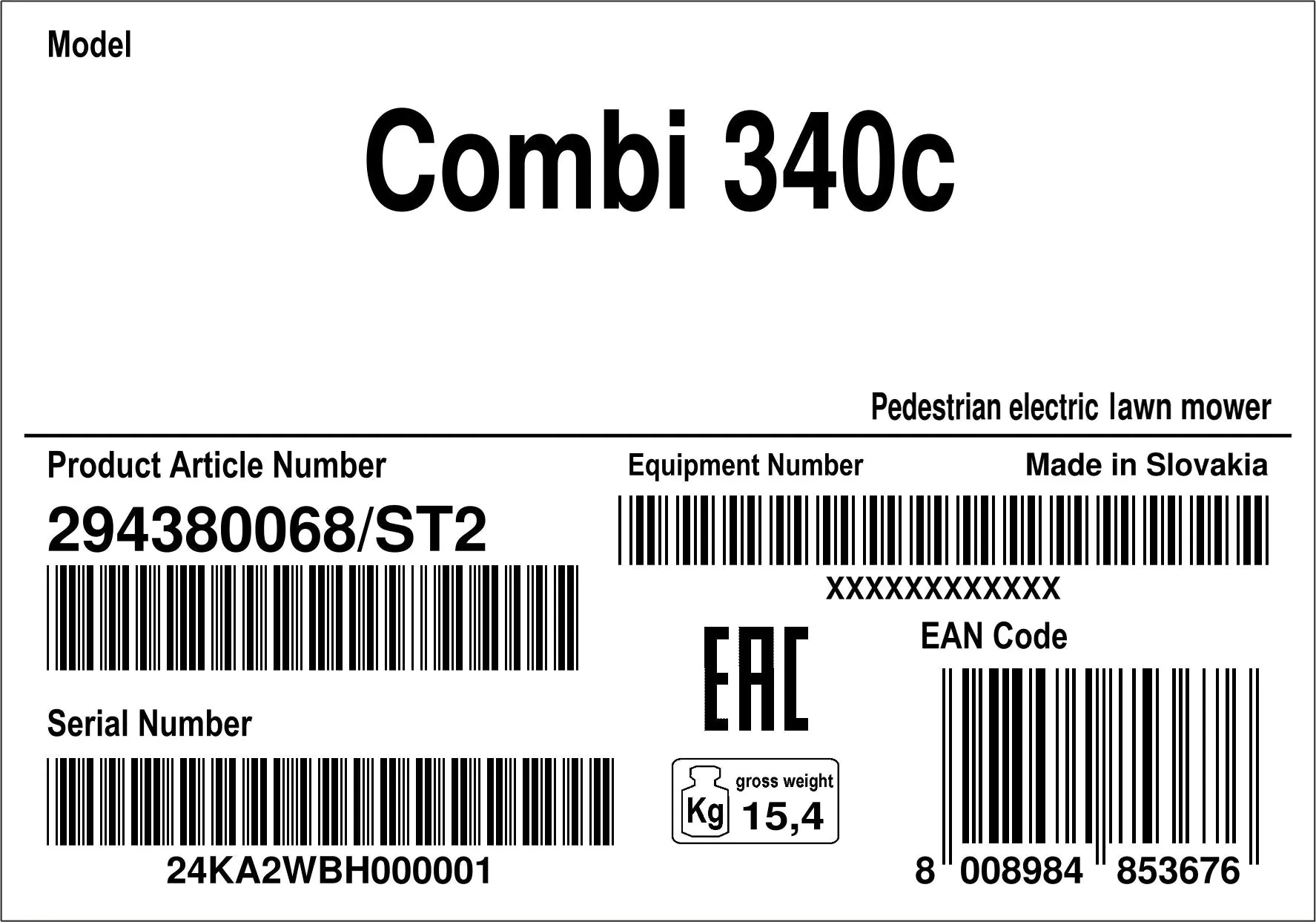 Stiga Elektro Rasenmäher COMBI 340 c 1.600 Watt, 38 cm Schnittbreite Stiga Elektro Rasenmäher COMBI 340 c 1.600 Watt, 38 cm Schnittbreite