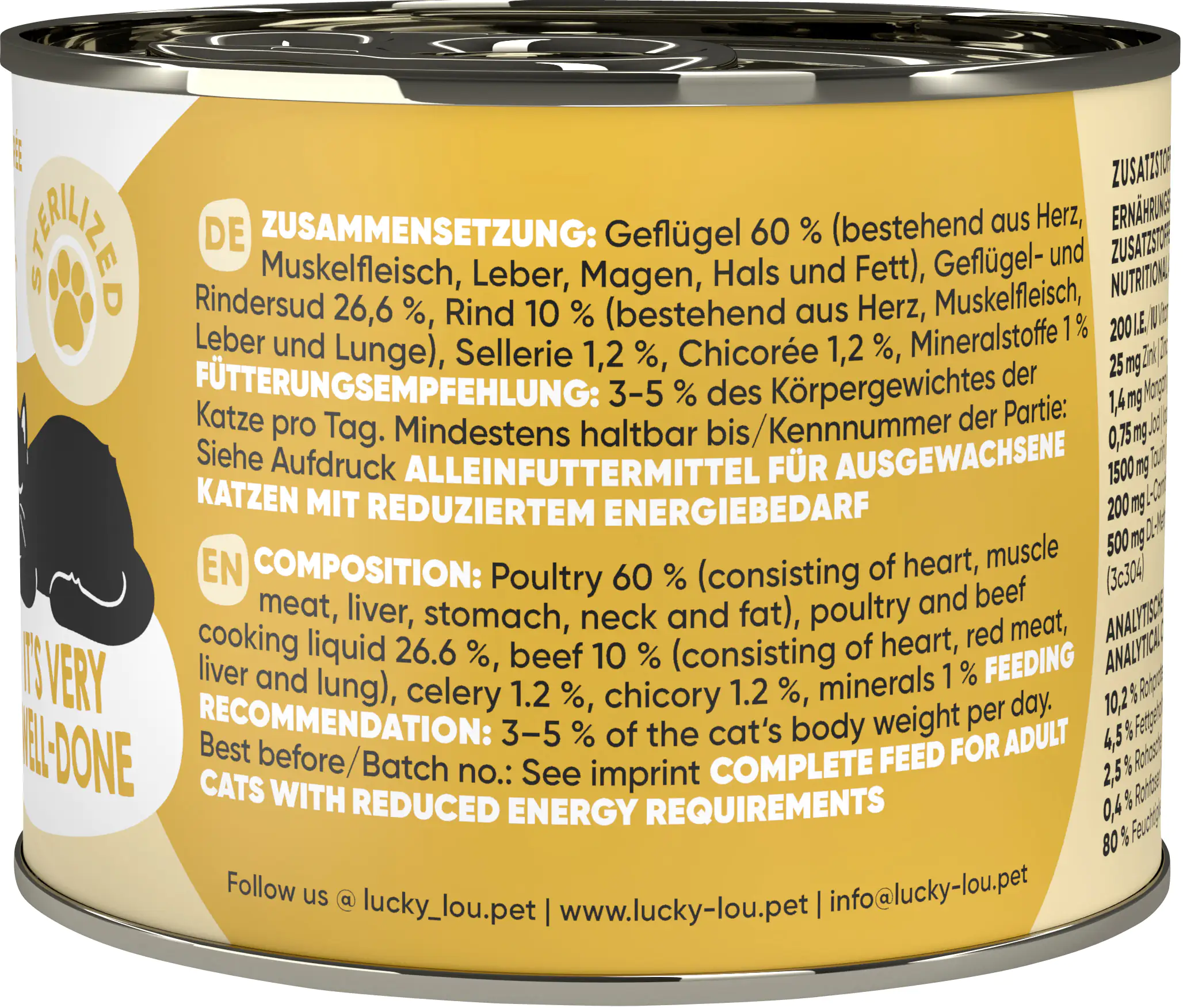 Lucky Lou Lifestage Sterilized Geflügel und Rind 200g Lucky Lou Lifestage Sterilized Geflügel und Rind 200g