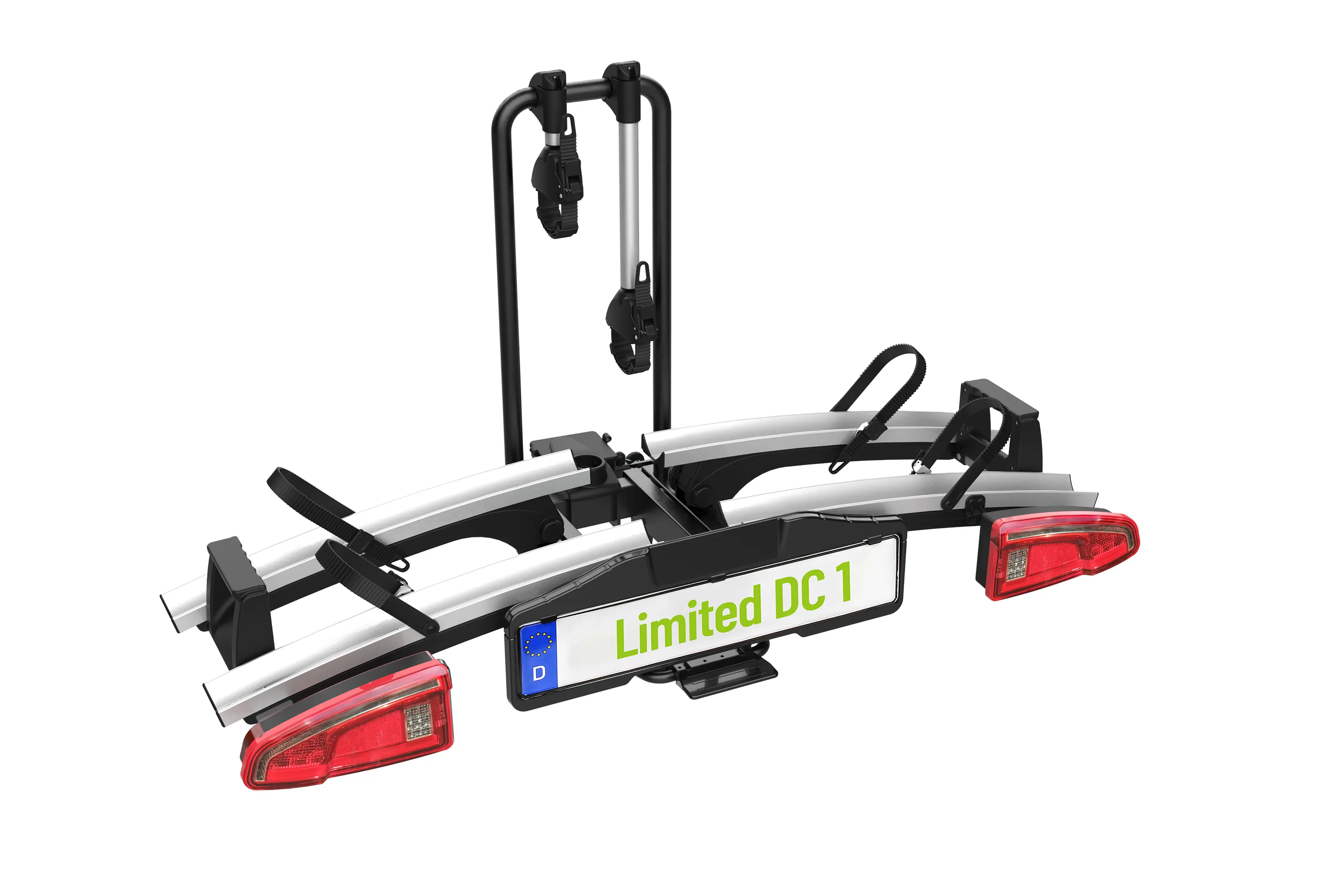EUFAB Fahrradträger Limited DC1 LED für 2 Fahrräder vormontiert