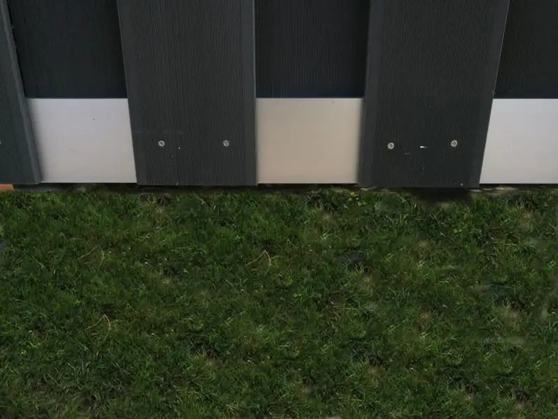 TrendLine Sichtschutzelement WPC grau, 180 x 180 cm, Alu Querstrebe