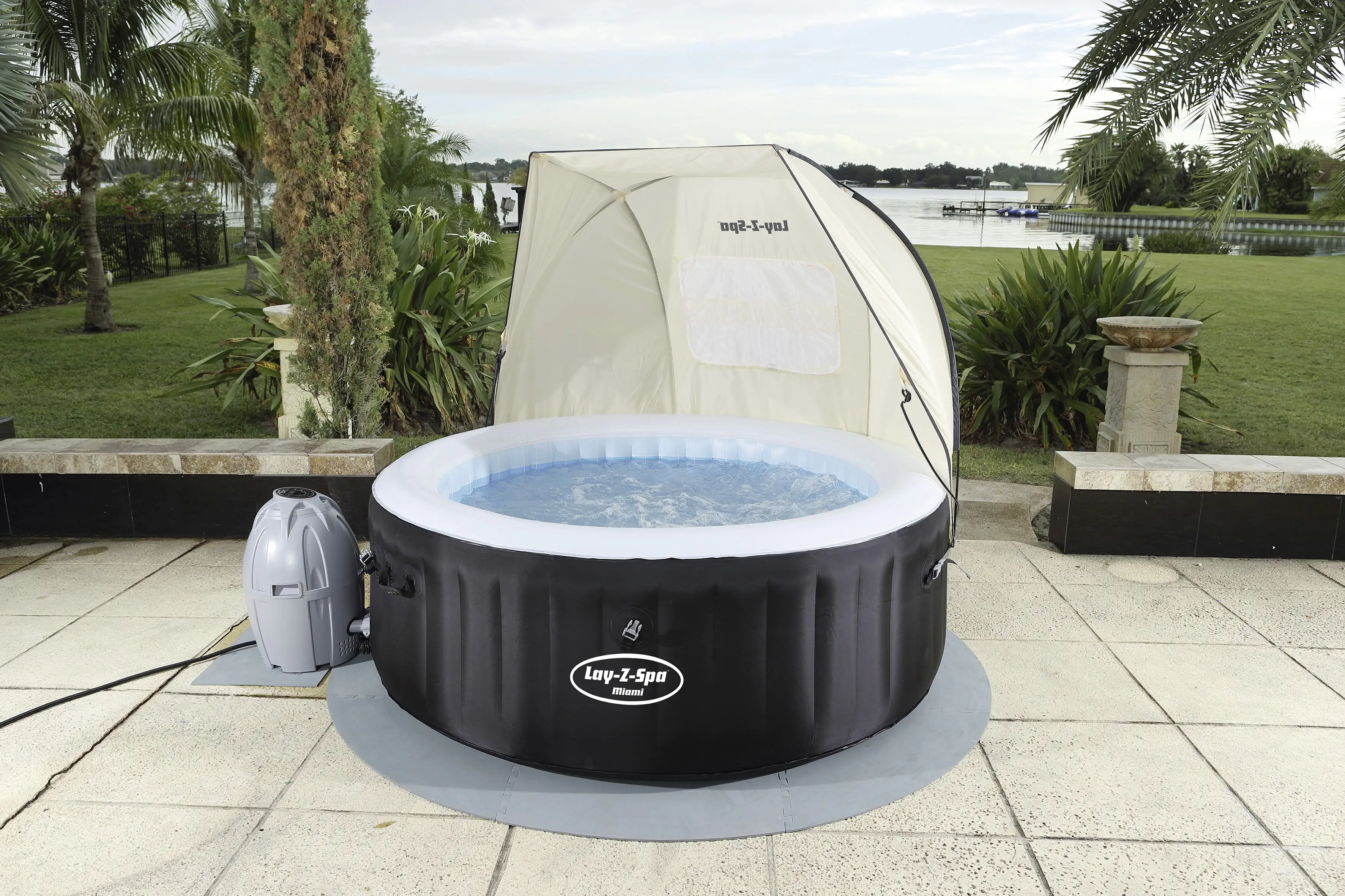 6942138923421_1512290 Bestway Lay-Z-Spa Sonnenschutzdach Maße: 183 x 94 x 109 cm