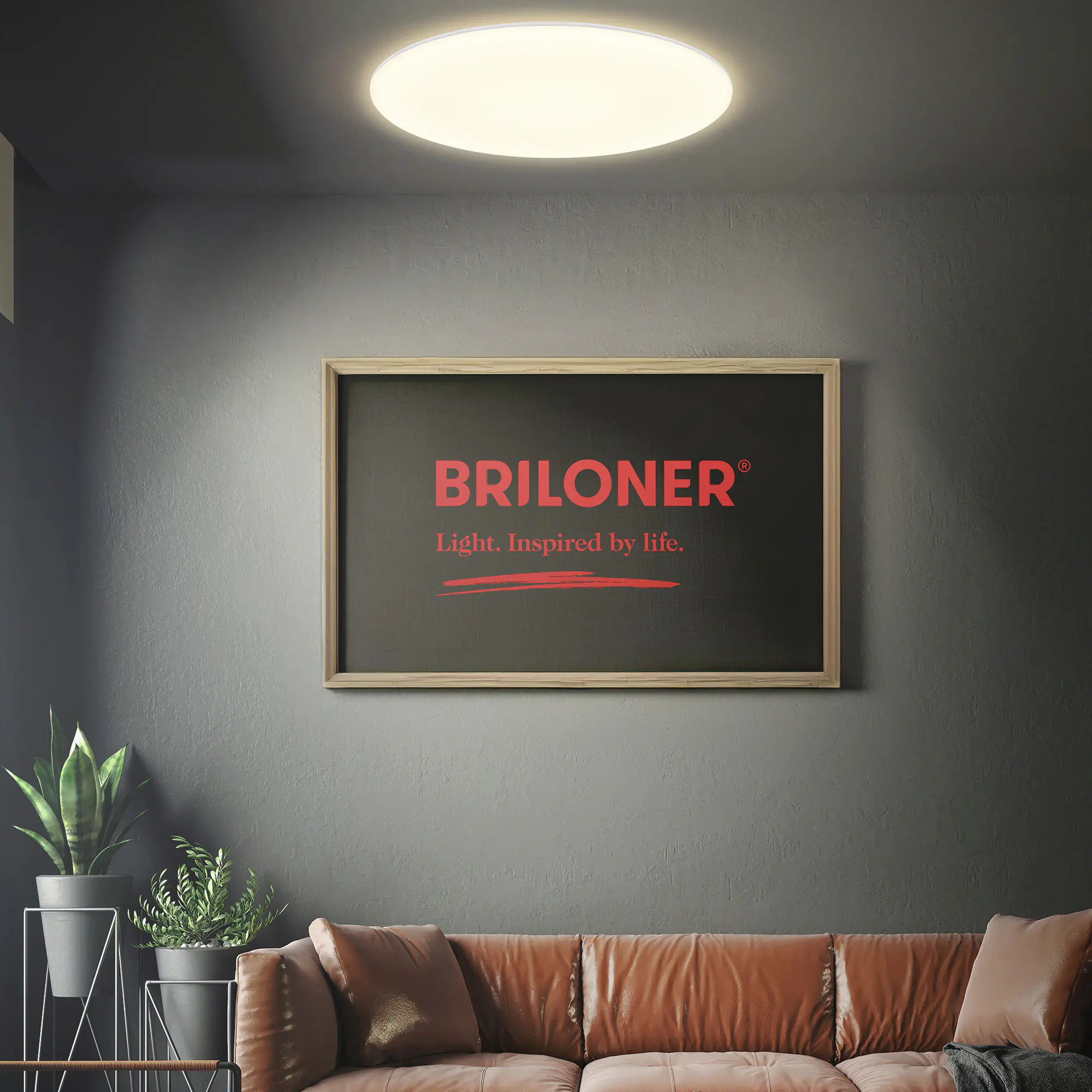 Briloner LED-Deckenleuchte Rowny Ø 45 cm weiß matt CCT dimmbar