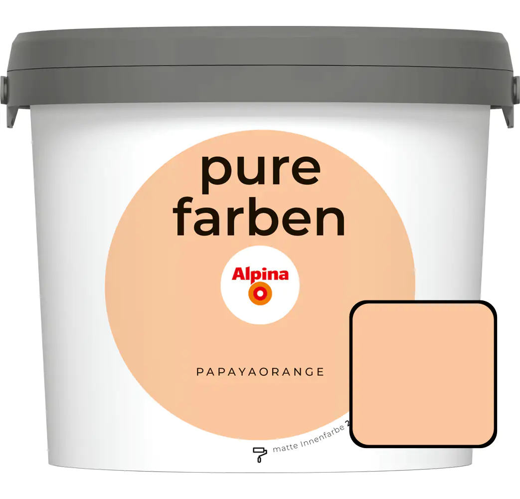 Alpina Pure Farben Wandfarbe papayaorange 2,5 L Alpina Pure Farben Wandfarbe papayaorange 2,5 L