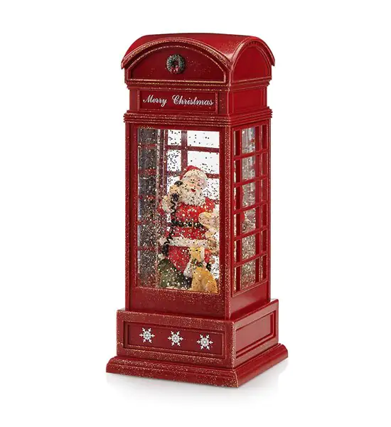 Markslöjd LED Dekofigur Weihnachten Telefonzelle Mister 25,5 x 10 cm warmweiß