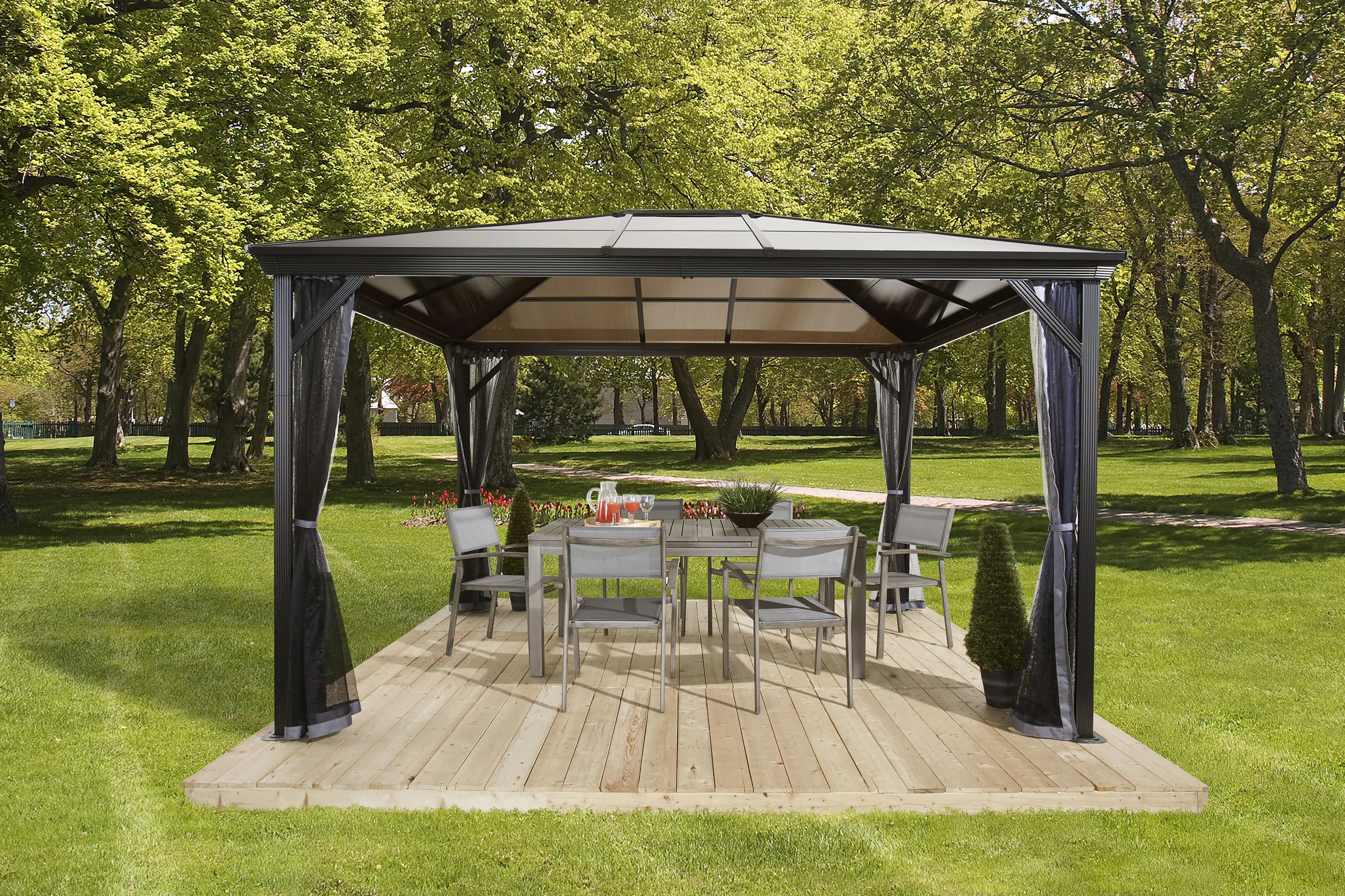 Sojag Gartenpavillon Verona 10x12 anthrazit