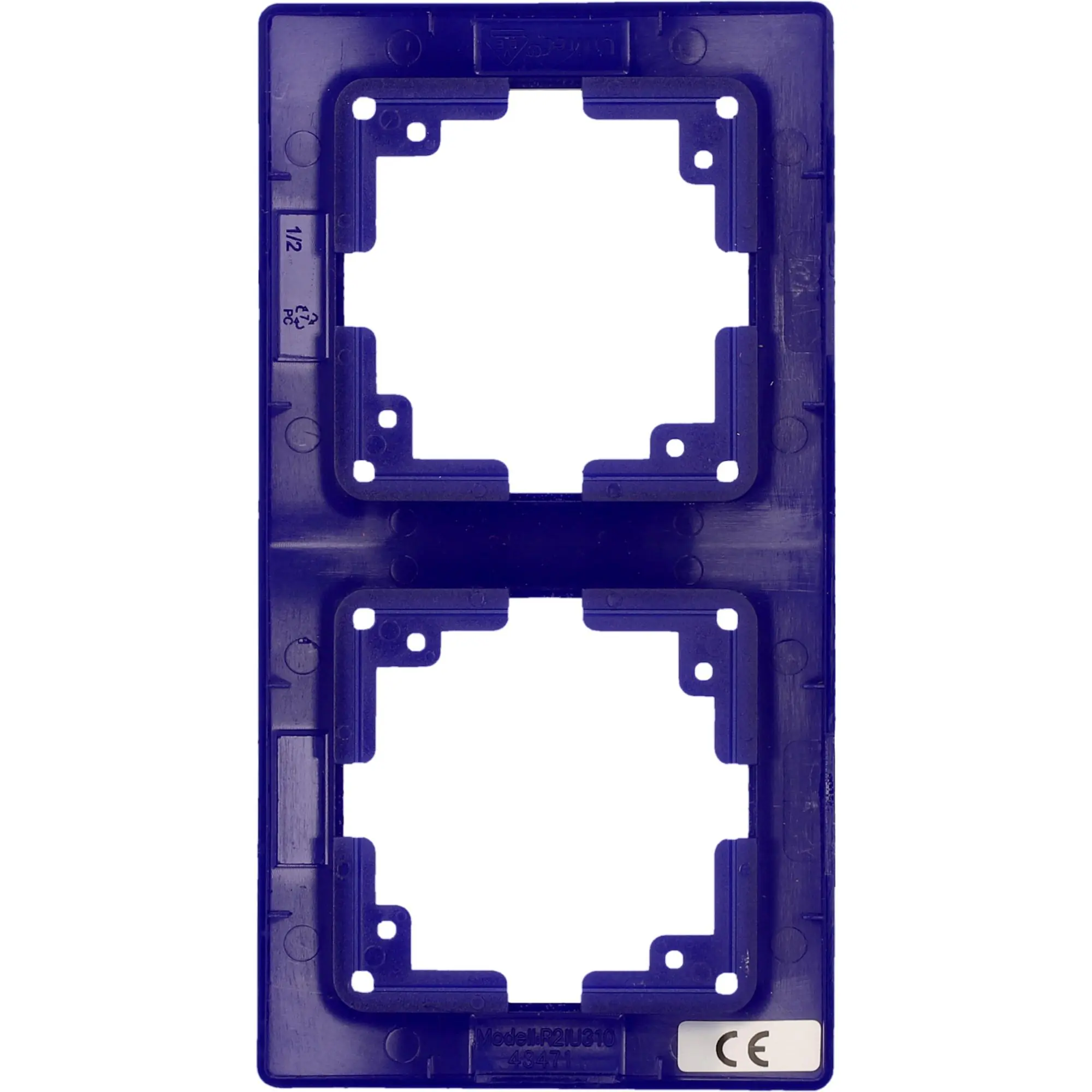 Unitec Abdeckrahmen Monaco 2-fach blau