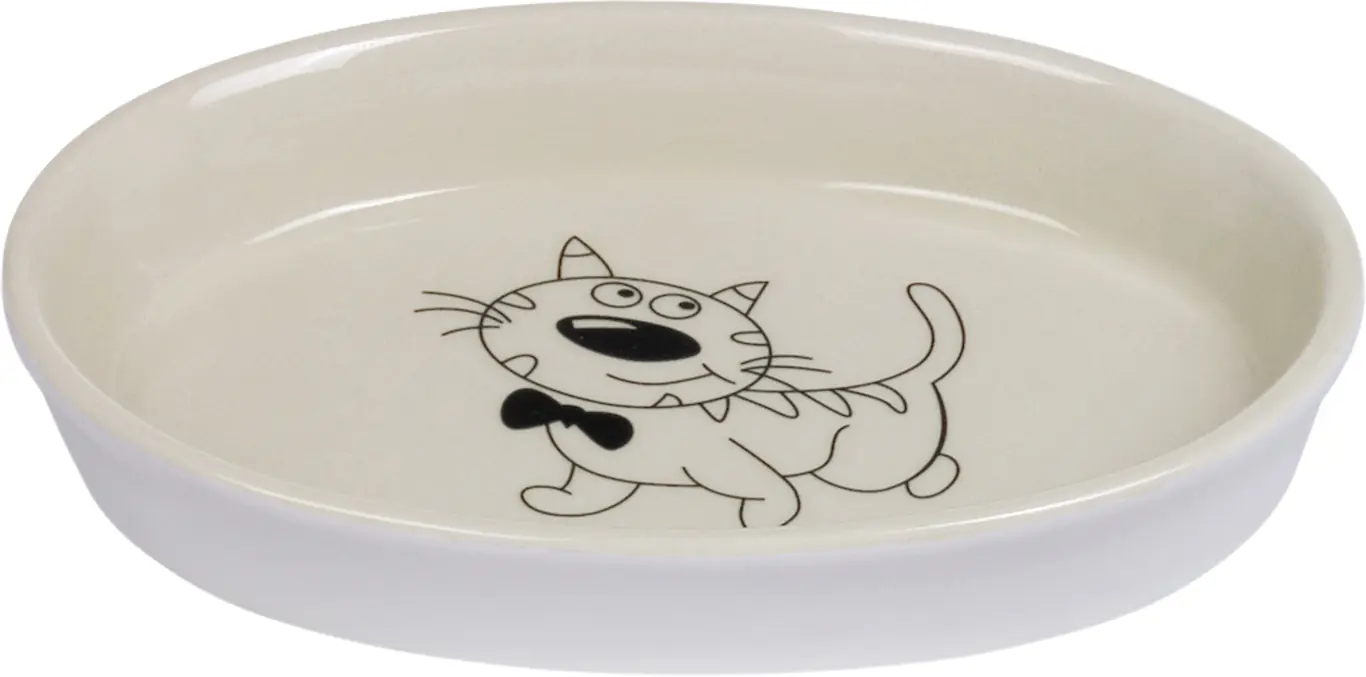 Nobby Katzenschale oval 120 ml Ø 17 cm creme beige
