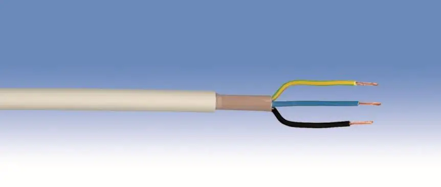 Feuchtraumleitung NYM-J 3 x 2,5 - 5 Meter, grau