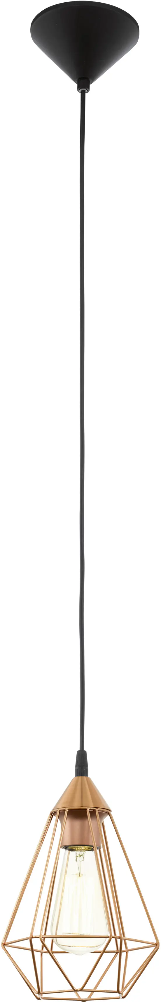 Eglo Pendelleuchte Tarbes kupfer-schwarz Ø 17,5 cm E27