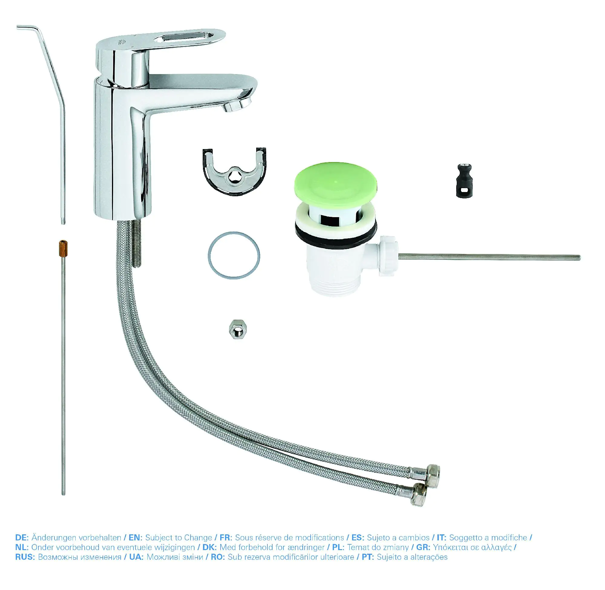 Grohe Waschtischarmatur StartLoop mit Excenter-Ablaufgarnitur