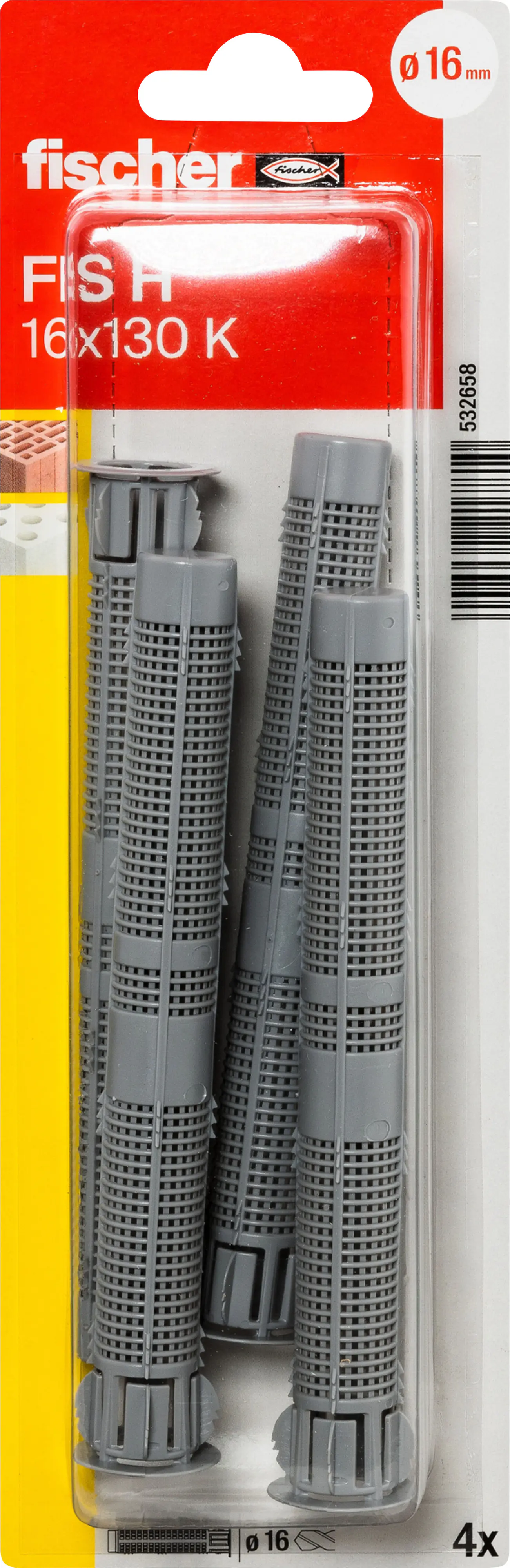 Fischer Injektions-Ankerhülse FIS H 16 x 130 mm - 4 Stück