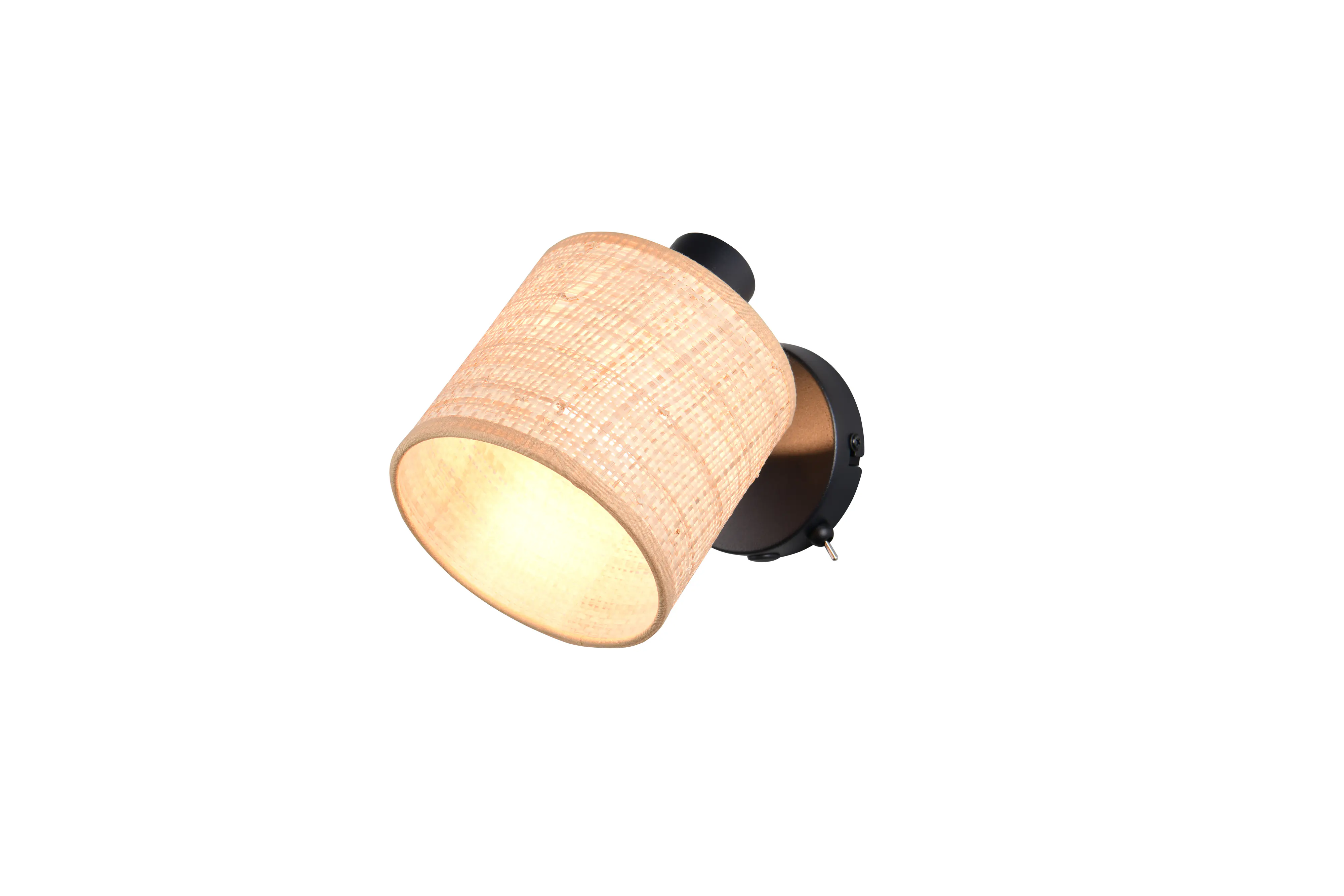 Trio Wandlampe 1er Spot Aimee 22 cm schwarz matt/natur