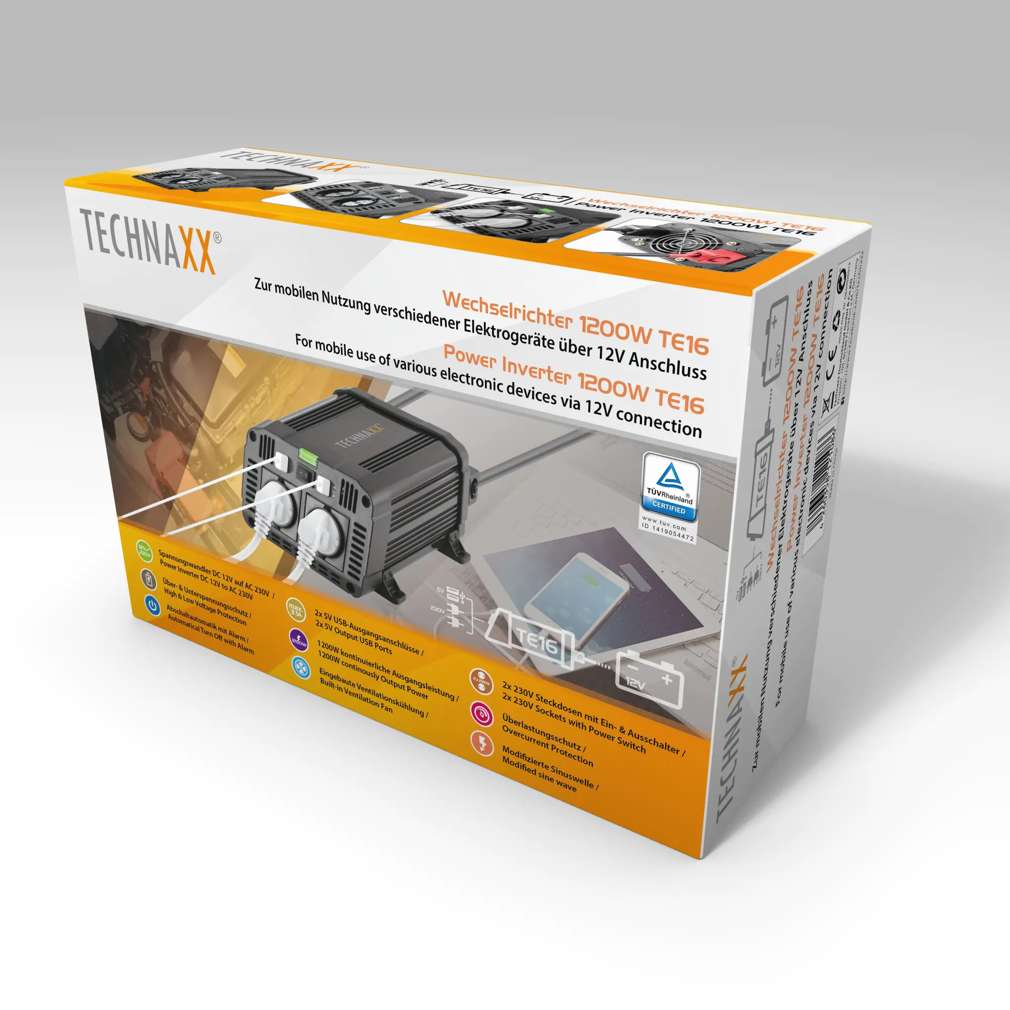 Technaxx Spannungswandler TE16 1200W Technaxx Spannungswandler TE16 1200W