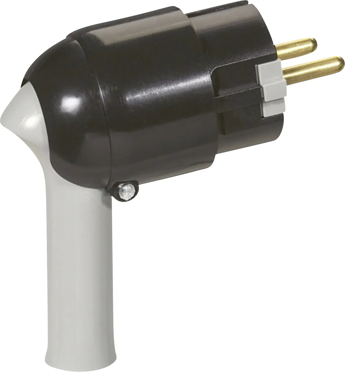 LEGRAND Schutzkontakt-Stecker Knickschutz drehbar mit Ausziehhilfe schwarz